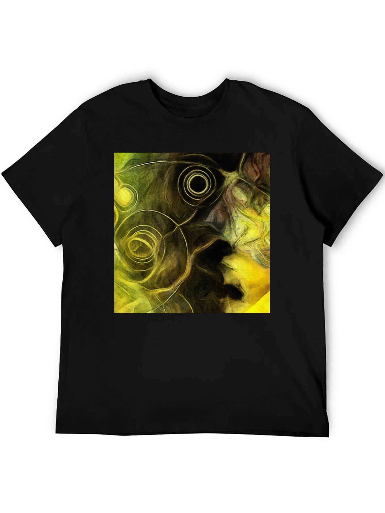 Black Abstract Art Black T-Shirt view 5