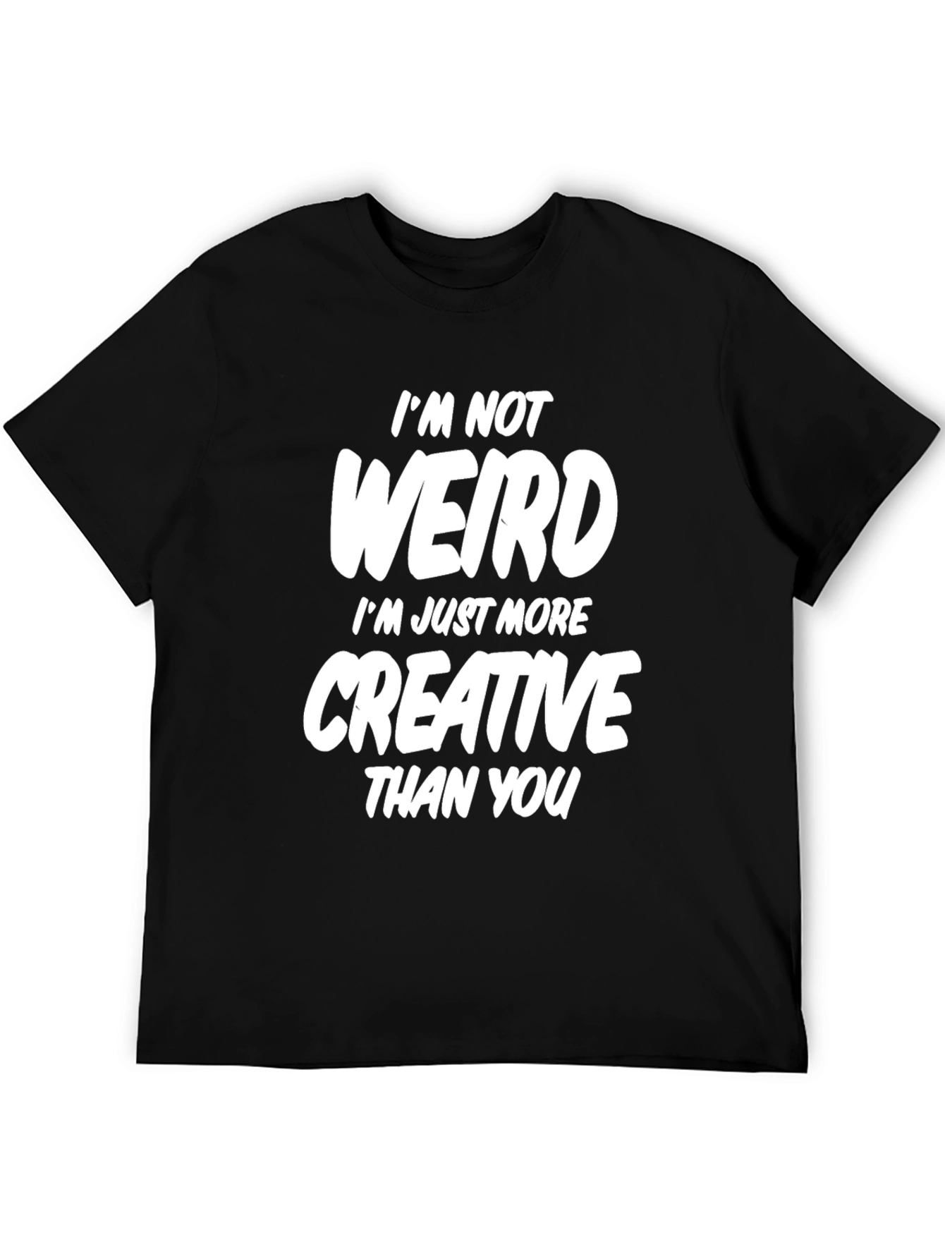 Black Funny Creative Statement Black T-Shirt view 5