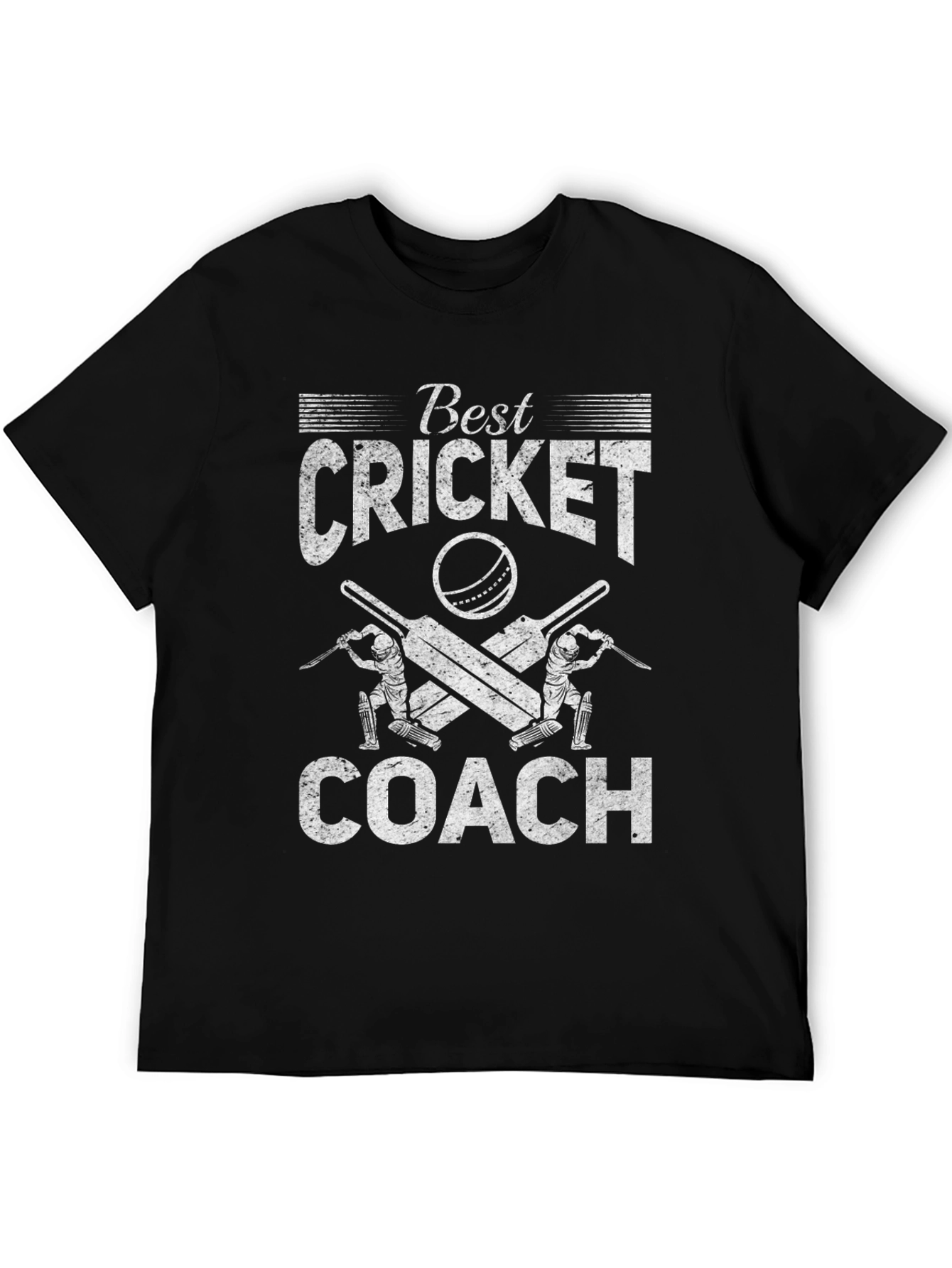 Black Best Cricket Coach Graphic Tee view 5