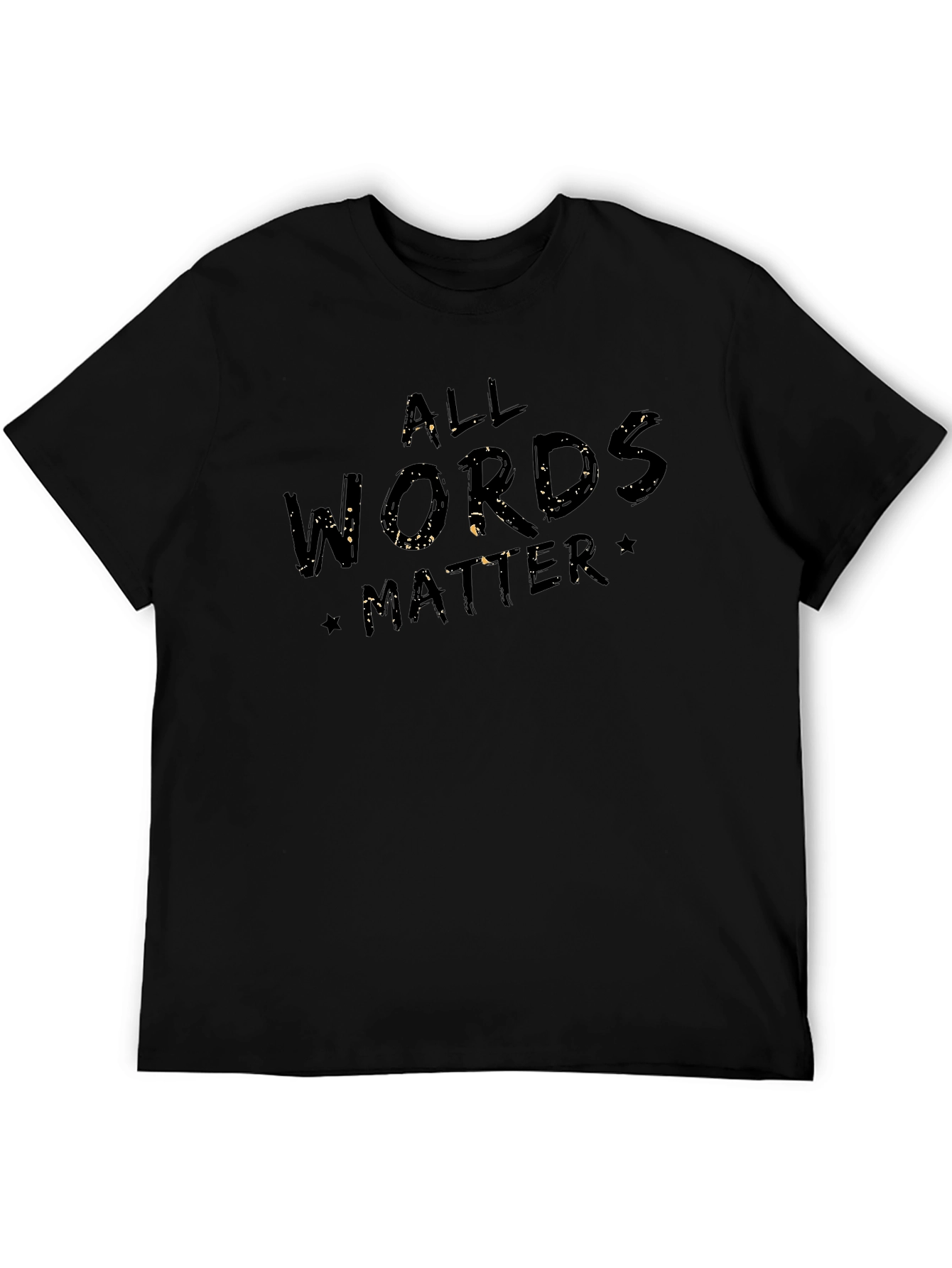 Black All Words Matter Graphic T-Shirt view 5