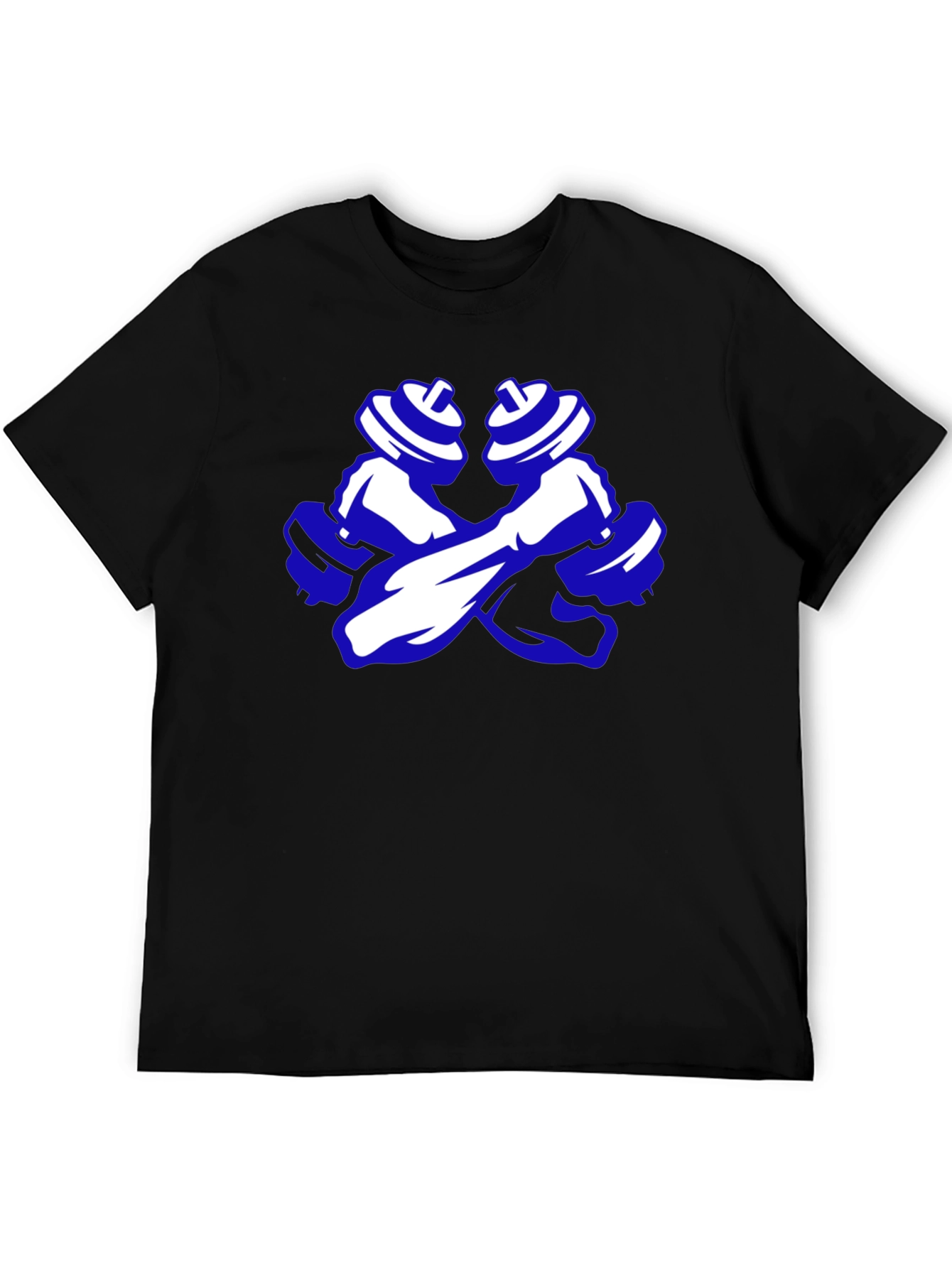 Weightlifting T-Shirt: Crossed Dumbbells Graphic Tee - 5