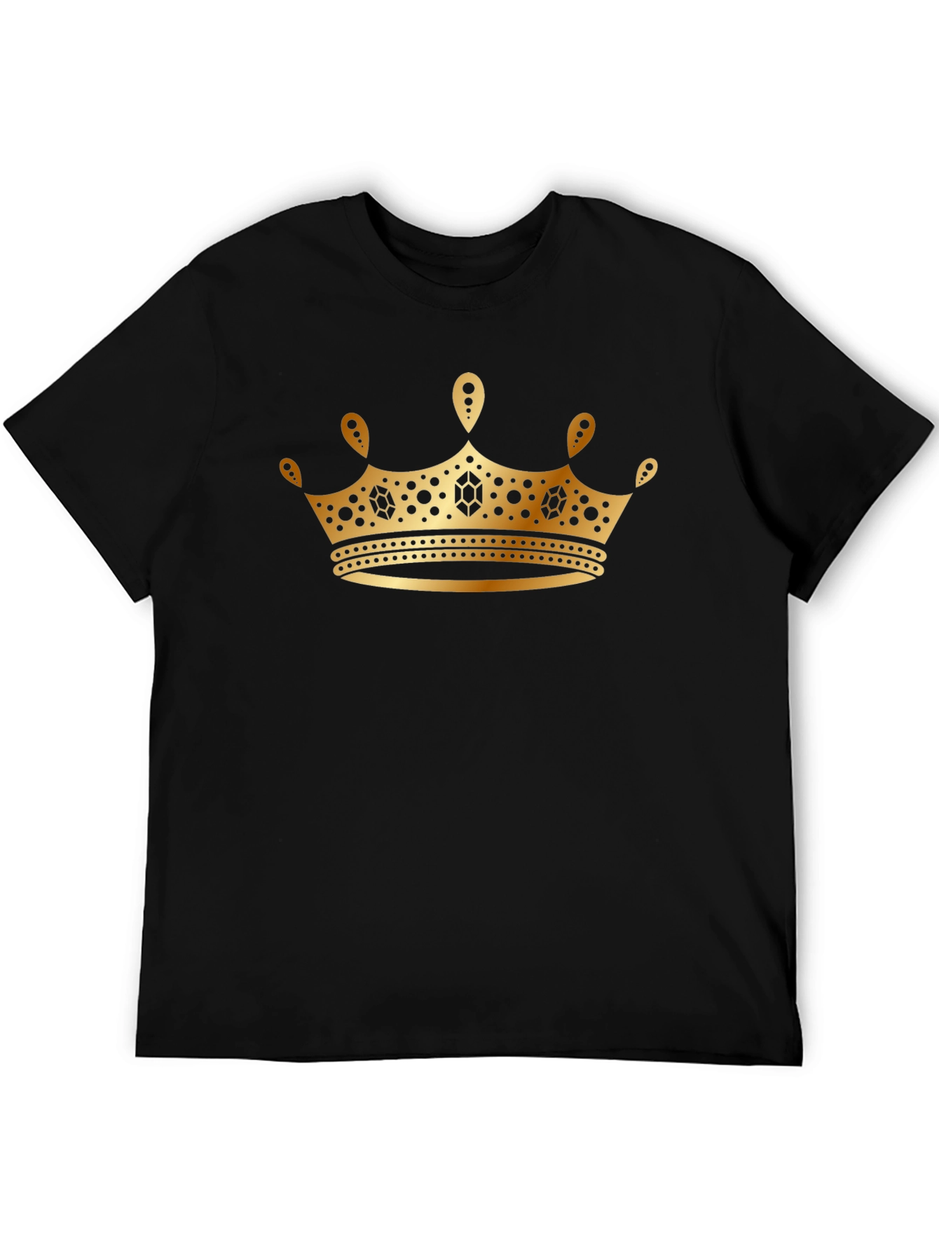 Black Gold Crown Graphic Black T-Shirt view 5
