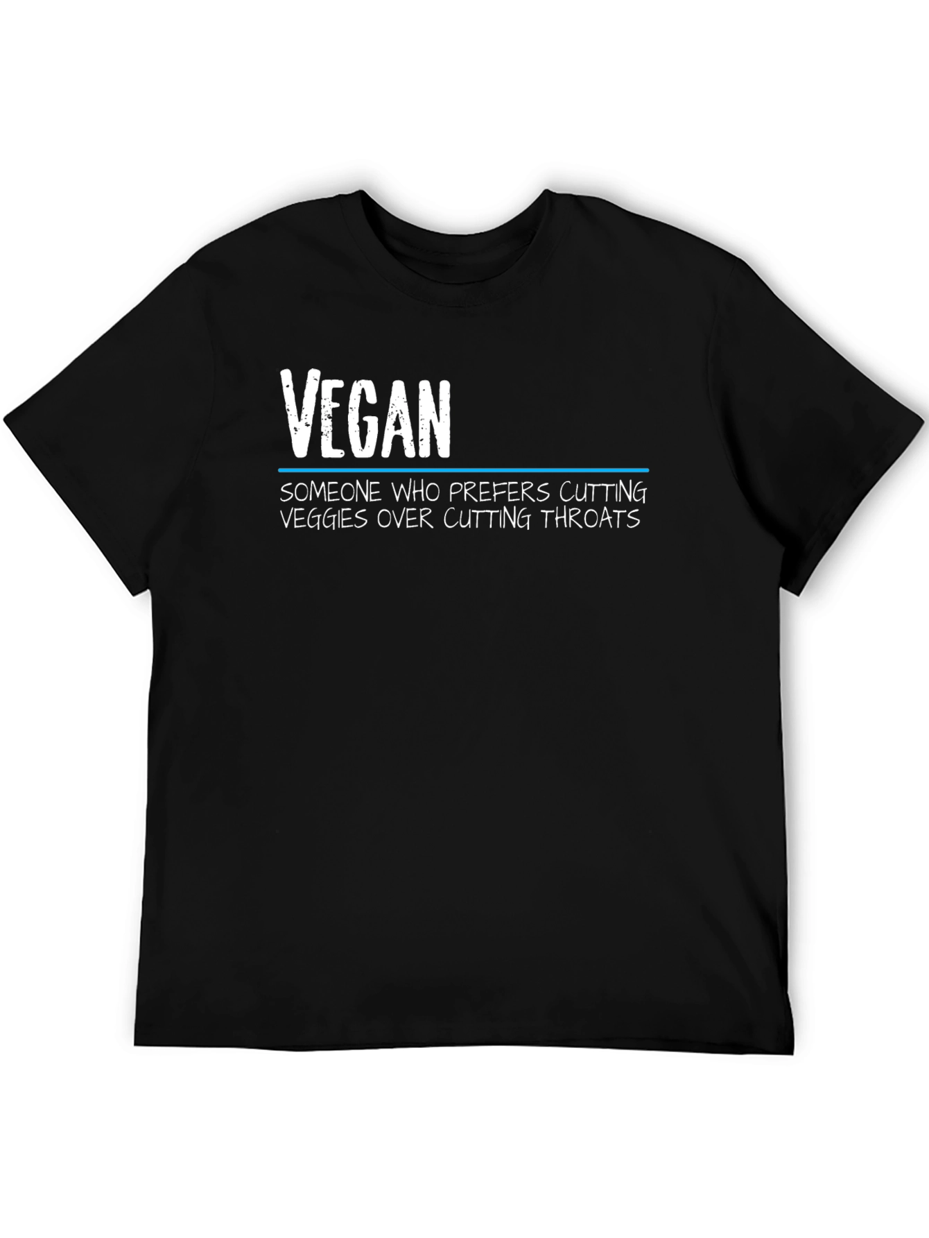 Black Vegan Statement Graphic Tee - Cutting Veggies view 5
