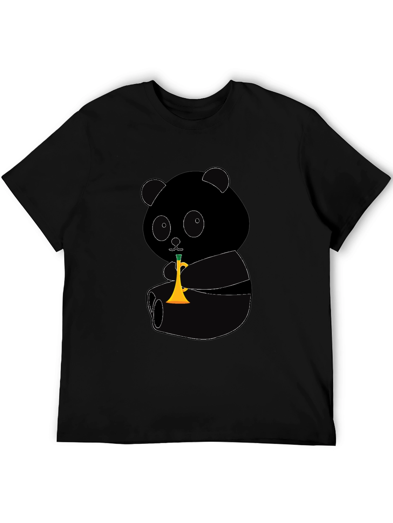 Black Panda Trumpet Graphic T-Shirt view 5