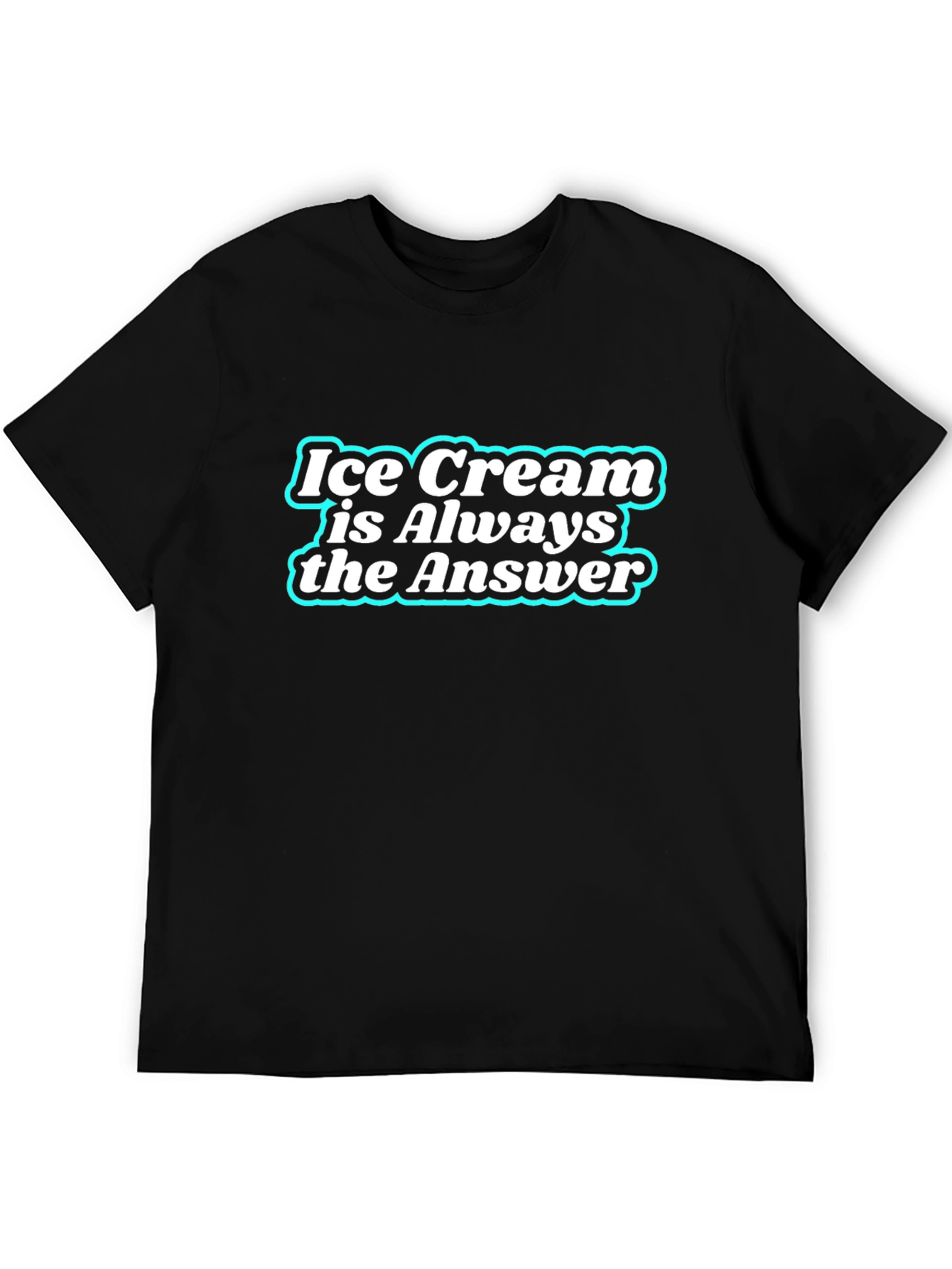 Black Ice Cream is Always the Answer T-Shirt view 5