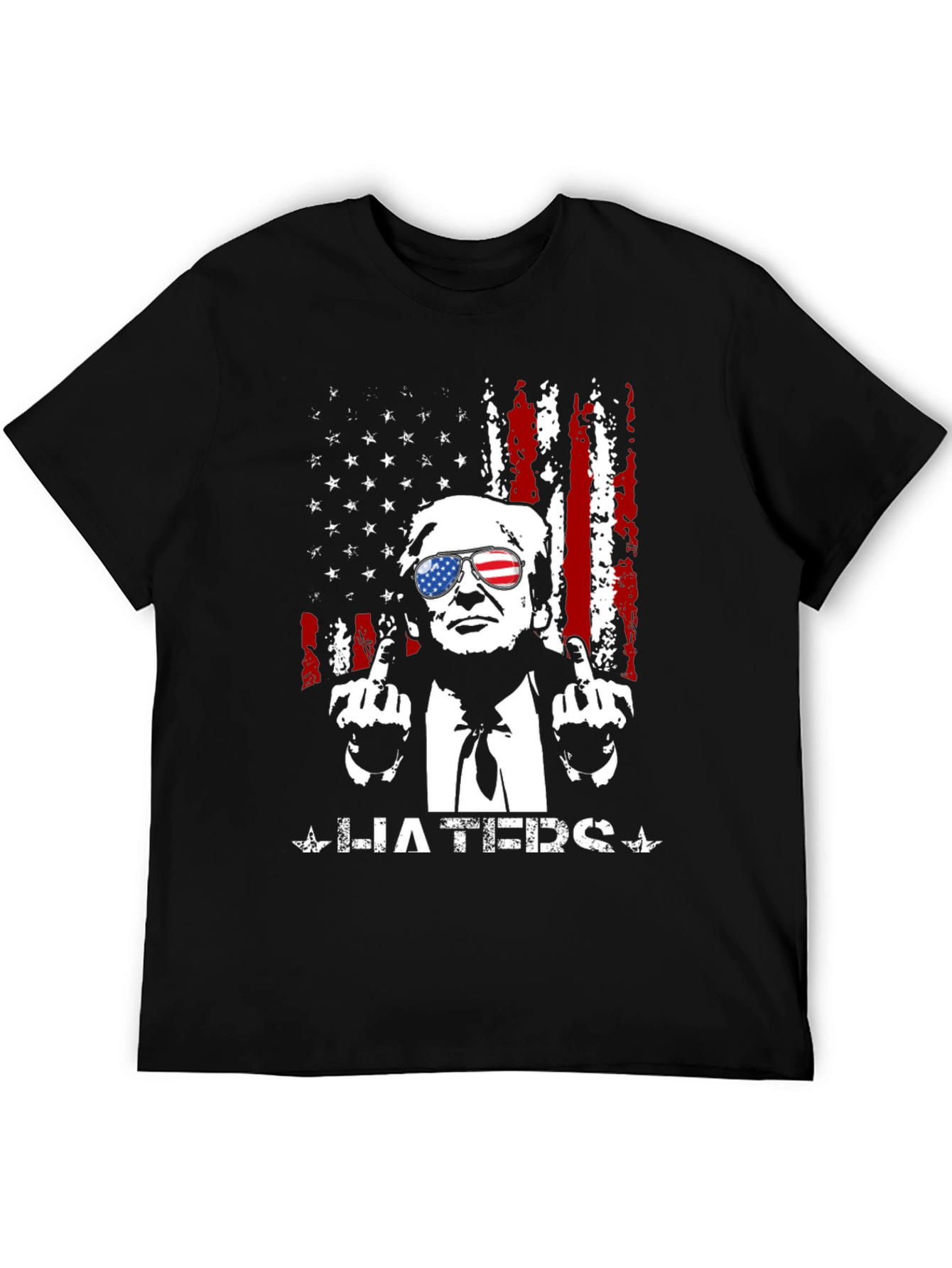 Black Trump Haters Graphic T-Shirt - Patriotic Design view 5