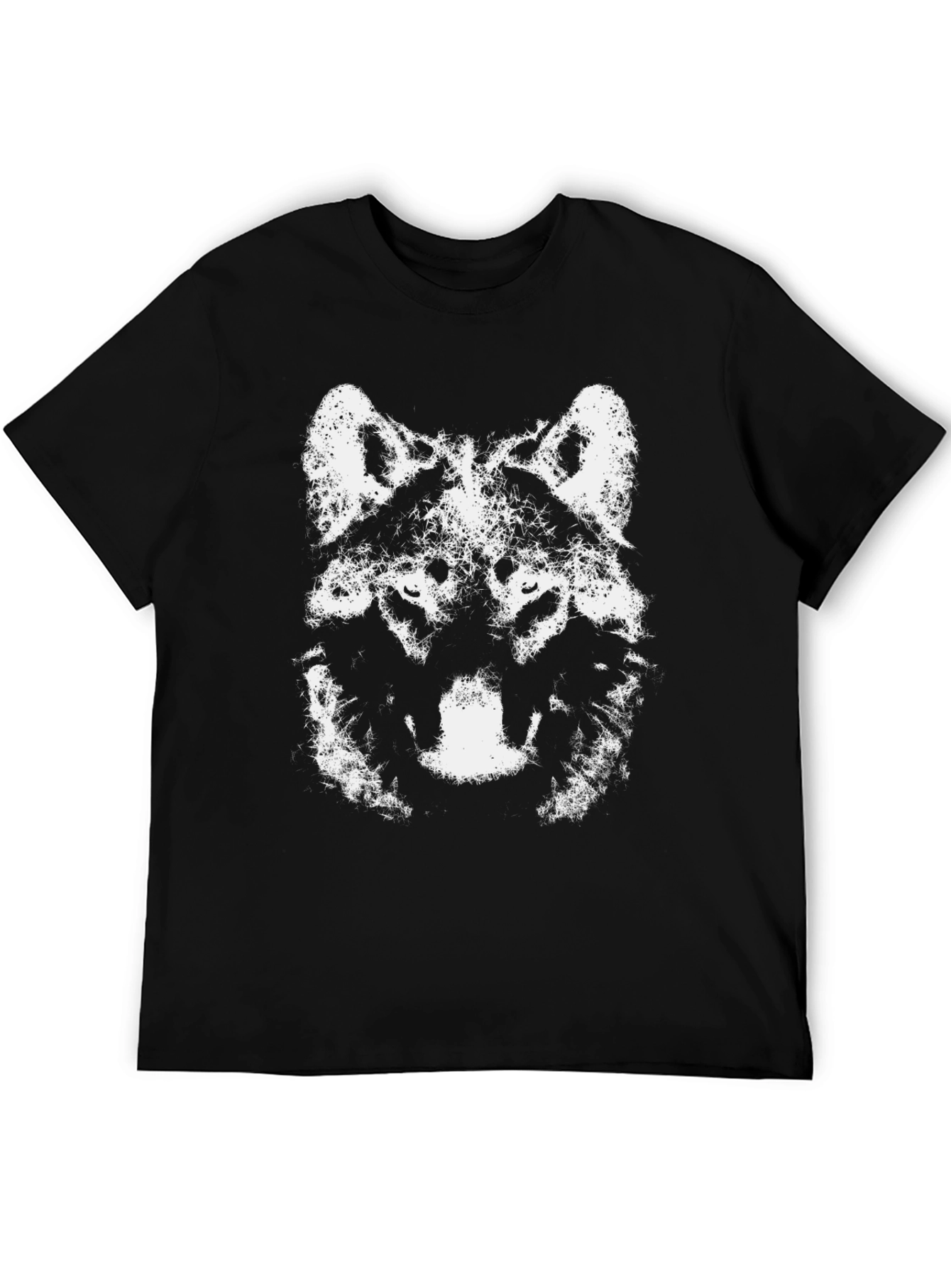 Wolf Graphic Tee - Black Cotton T-Shirt - 5