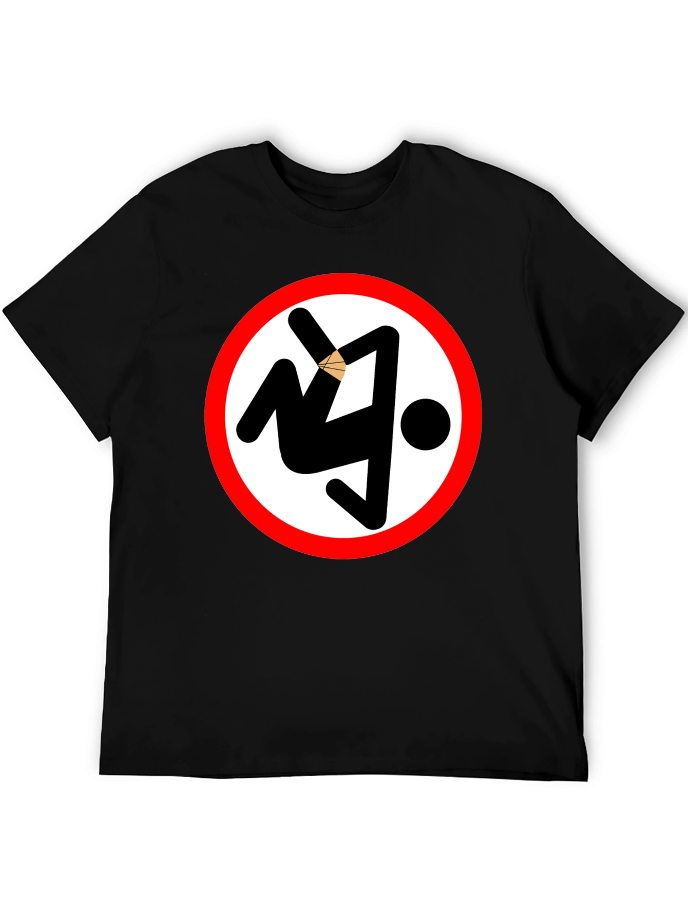 Black Anti-Woke T-Shirt: Gravity Defiance Symbol view 5