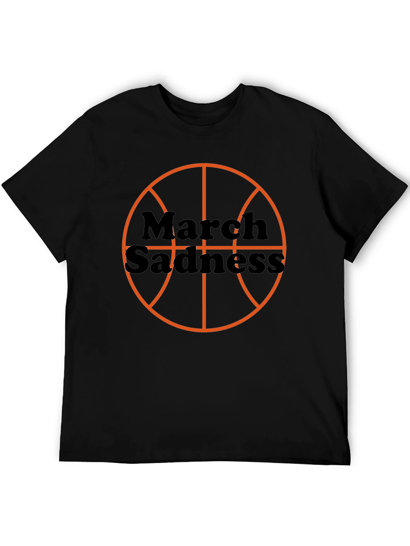 Black March Sadness Basketball T-Shirt view 5