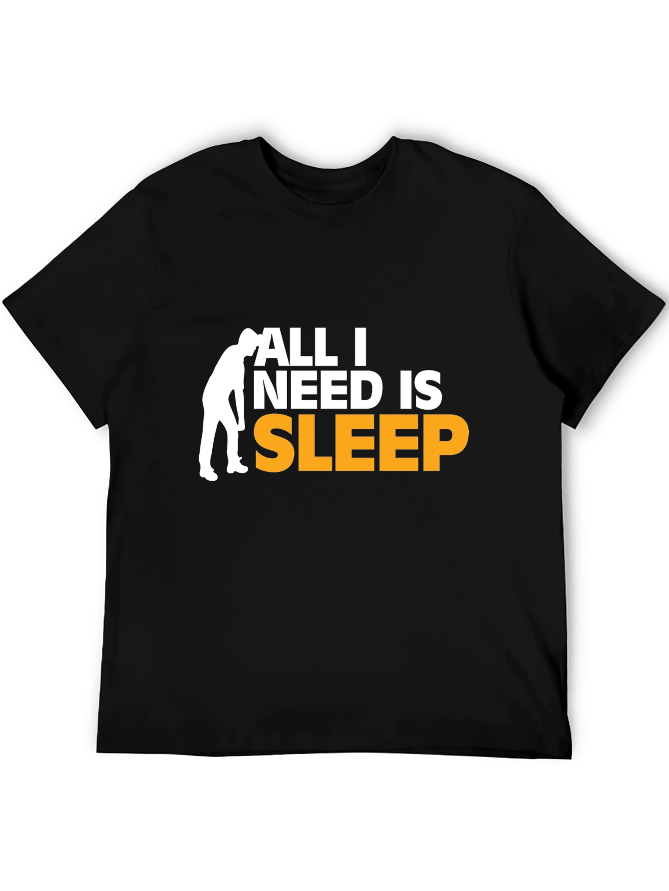 Black All I Need Is Sleep Graphic Tee - Black view 5