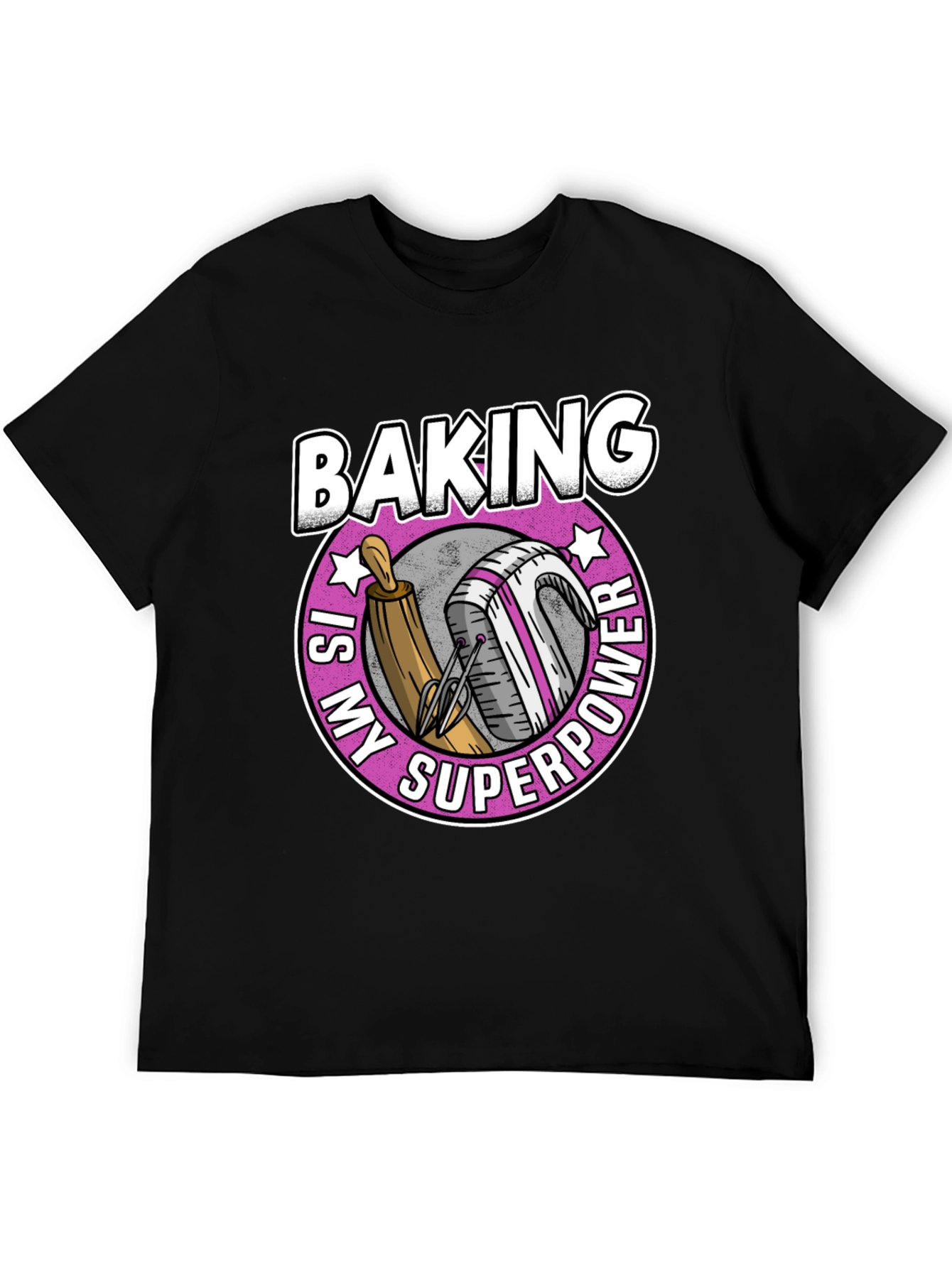 Black Baking Is My Superpower T-Shirt view 5
