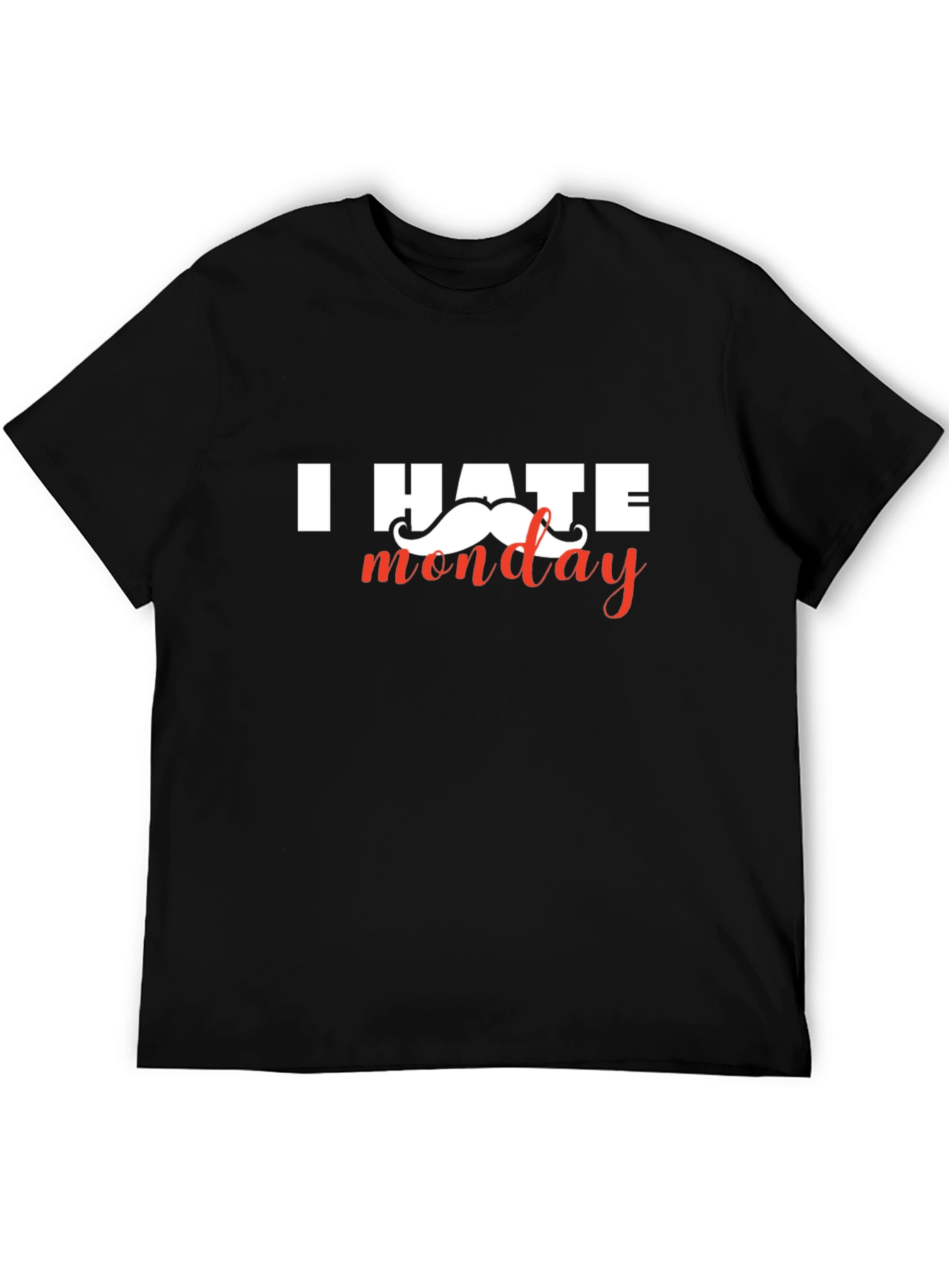 Black I Hate Monday T-Shirt - Funny Graphic Tee view 5
