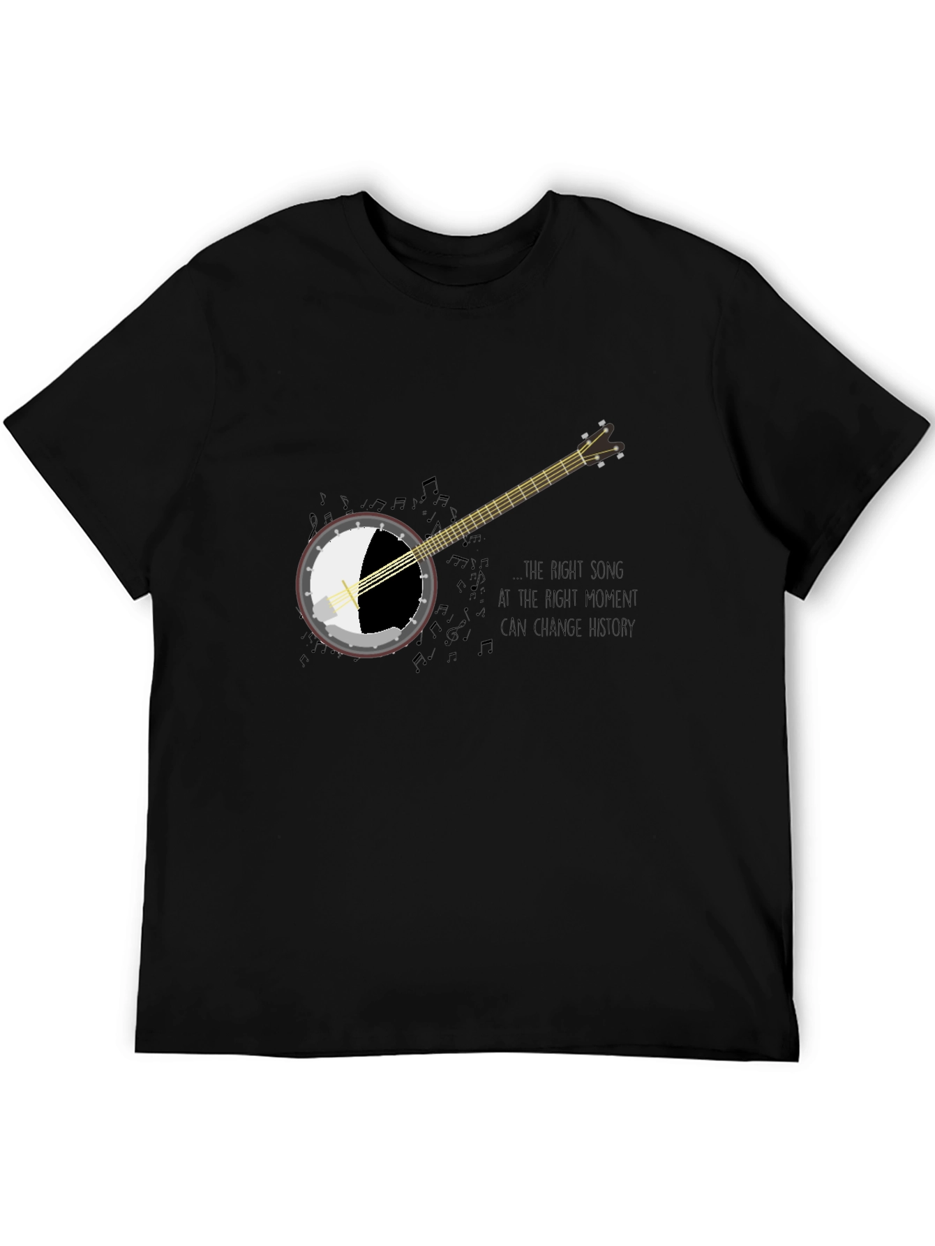 Black Banjo Graphic Tee - Music Changes History view 5