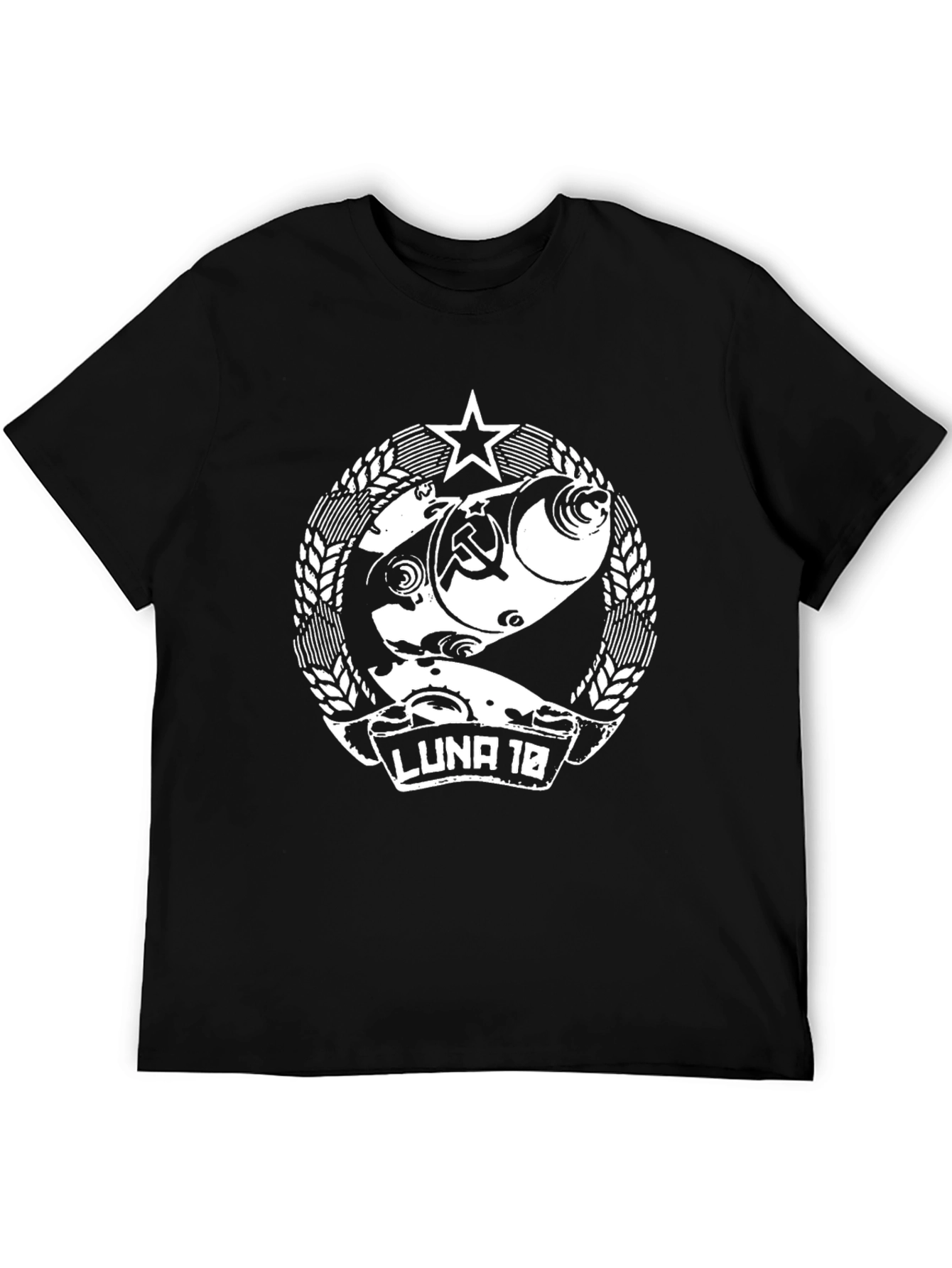 Black Luna 18 T-Shirt - Soviet Fish Design view 5