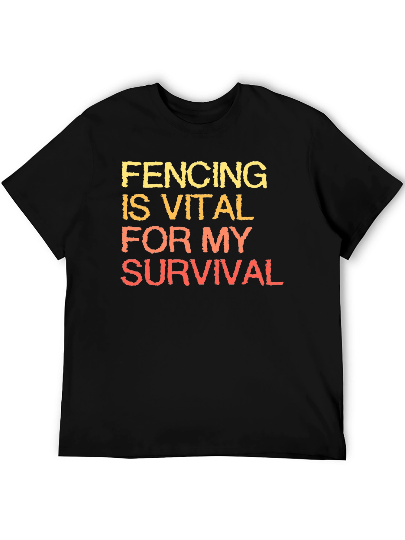 Black Fencing is Vital T-Shirt view 5