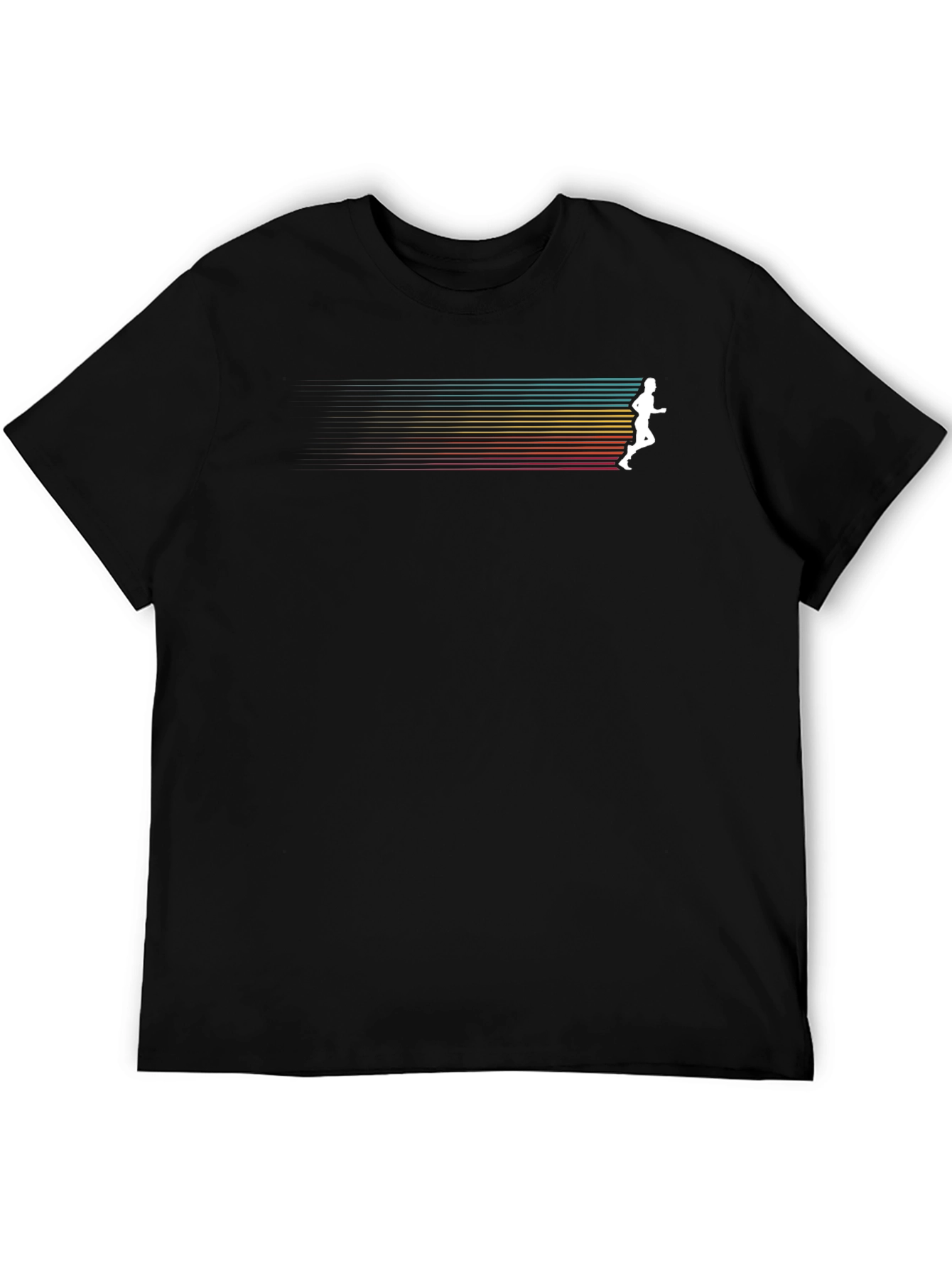 Black Retro Runner Graphic T-Shirt view 5
