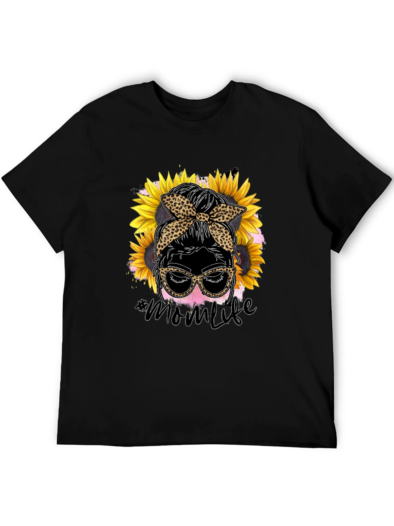 Black Mom Life Sunflower Graphic Tee view 5