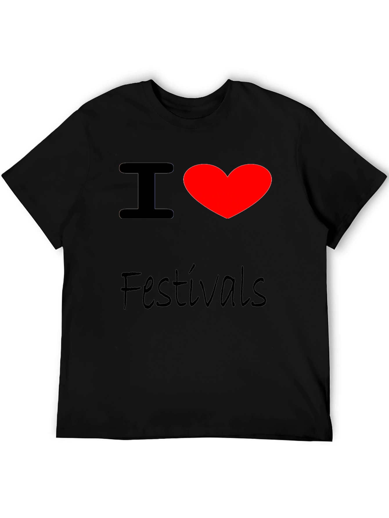 I Heart Festivals Black T-Shirt - 5