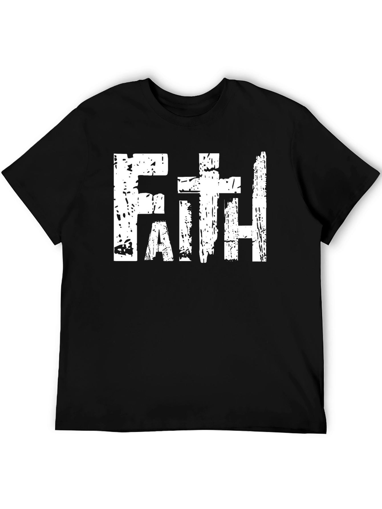 Black Faith Graphic Print Black T-Shirt view 5
