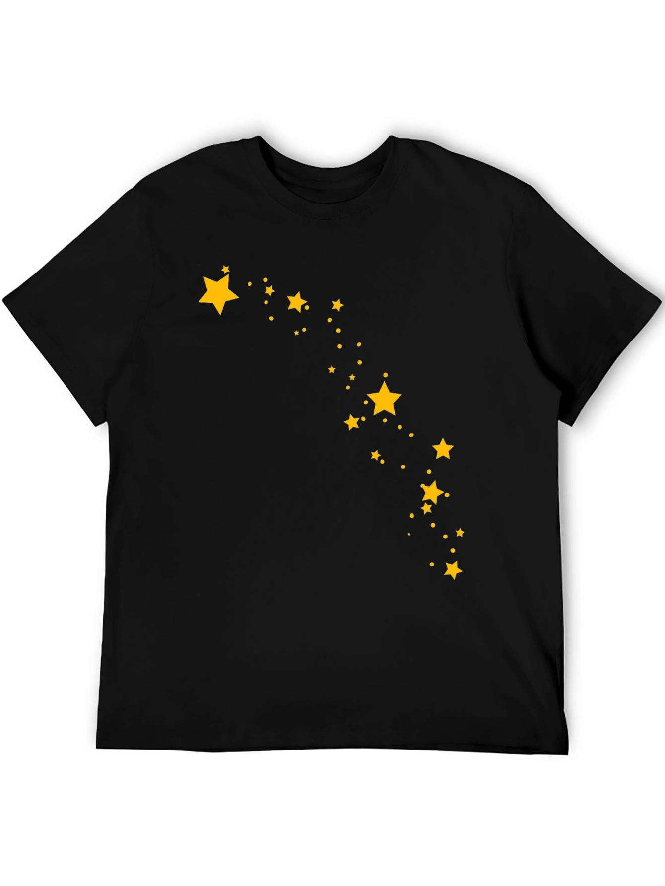 Black Black T-Shirt with Starry Design view 5