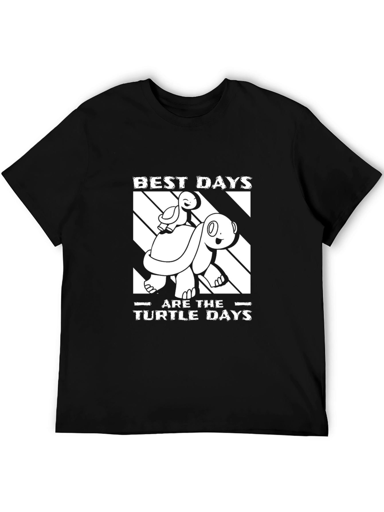 Black Best Days Turtle Graphic Tee view 5