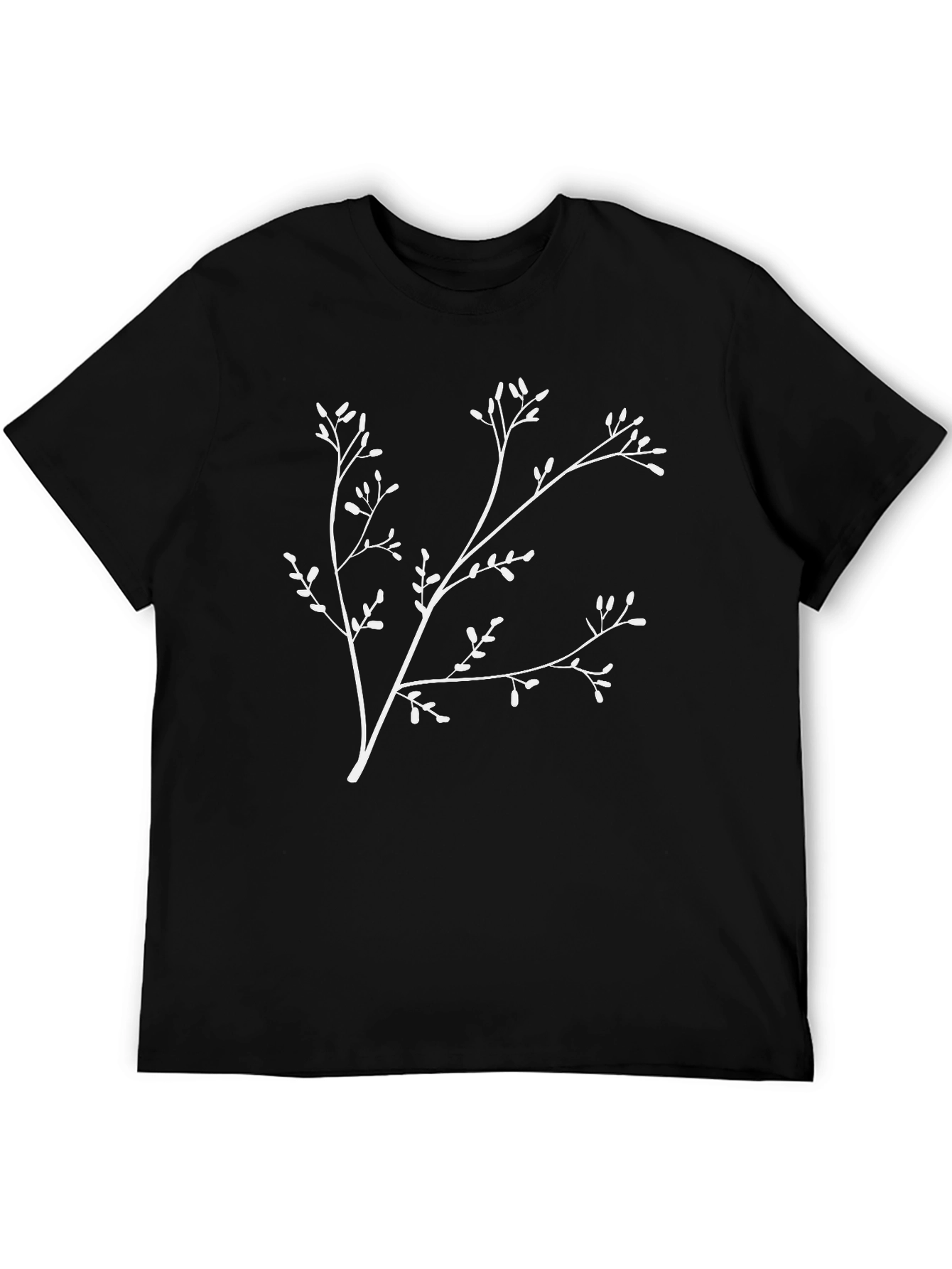 Botanical Print Black T-Shirt - 5