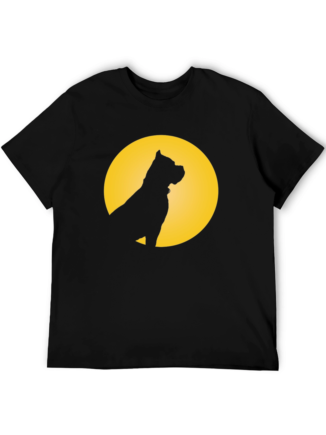 Black Dog Silhouette Graphic Tee - Black view 5