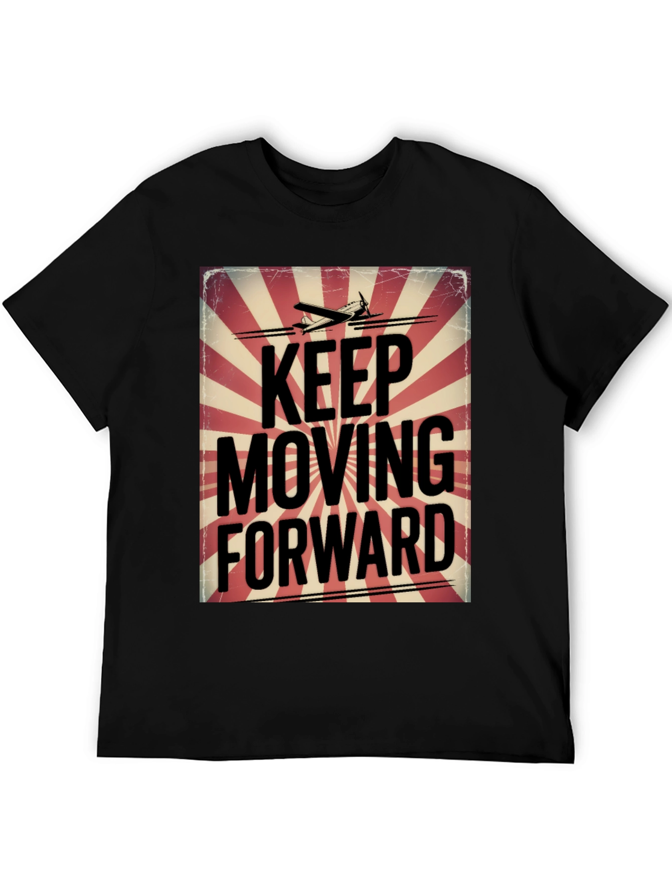 Black Keep Moving Forward Graphic Tee view 5