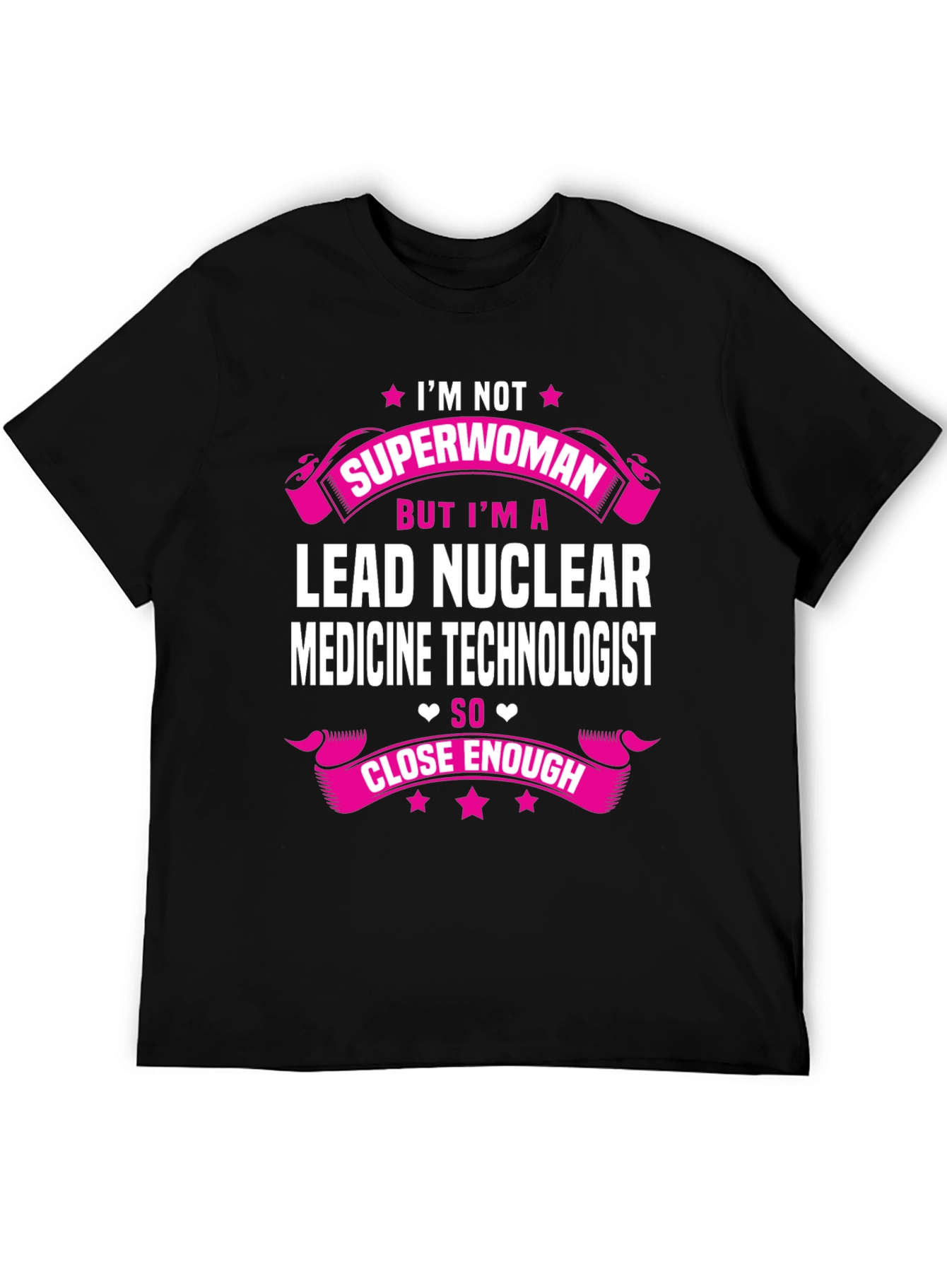 Black Lead Nuclear Medicine Technologist T-Shirt view 5