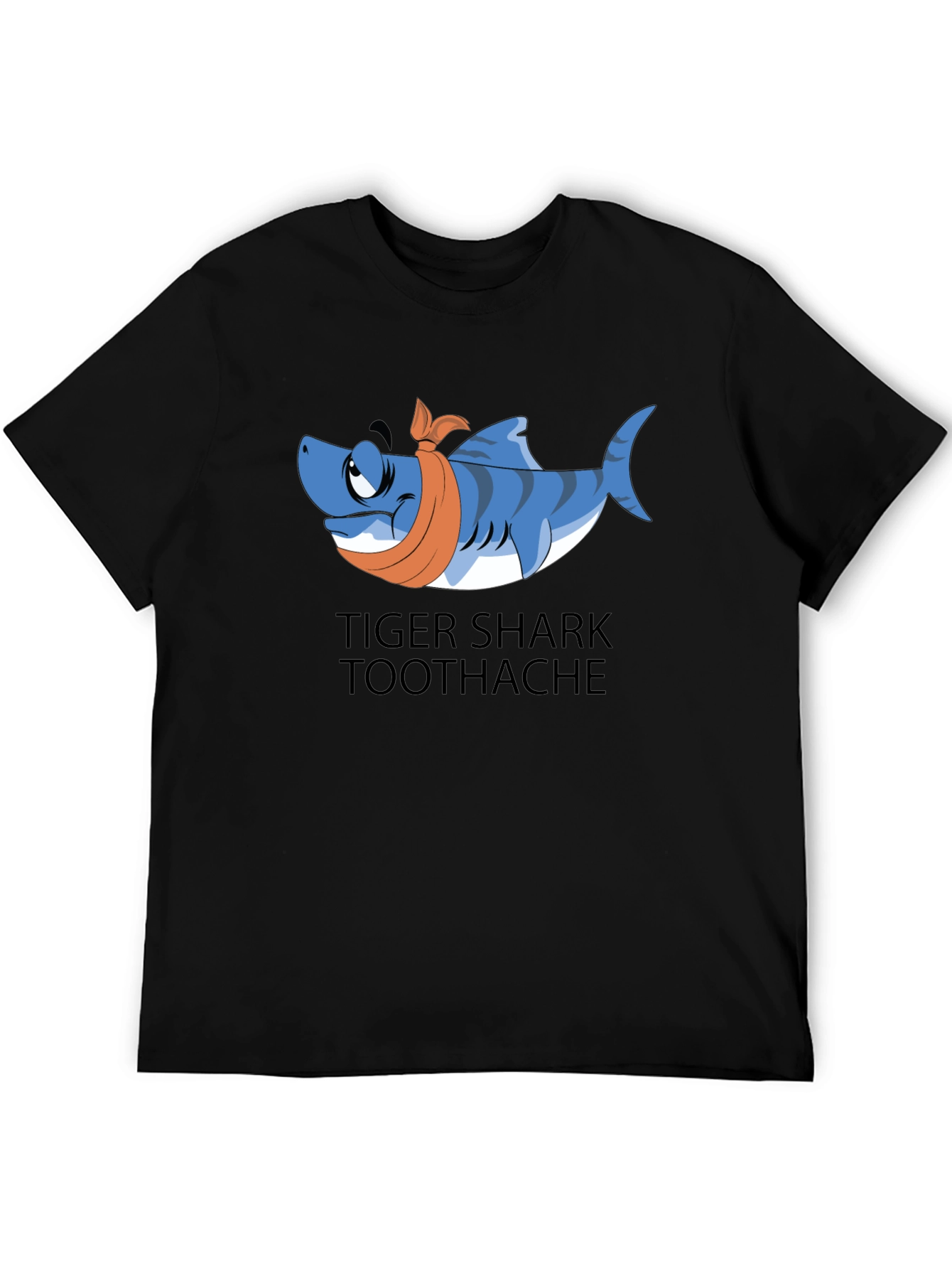 Black Tiger Shark Toothache T-Shirt view 5