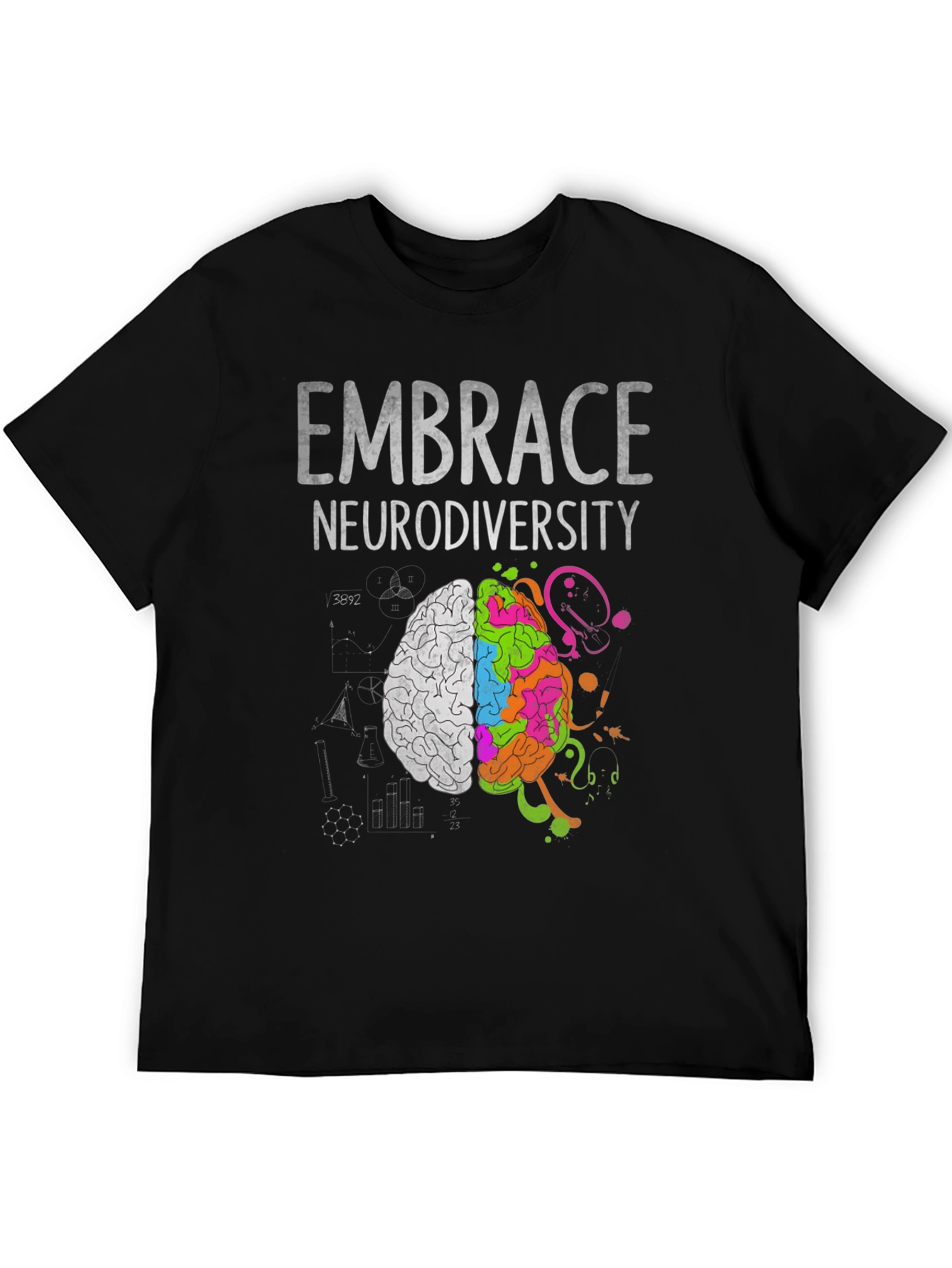 Black Embrace Neurodiversity Graphic Tee view 5