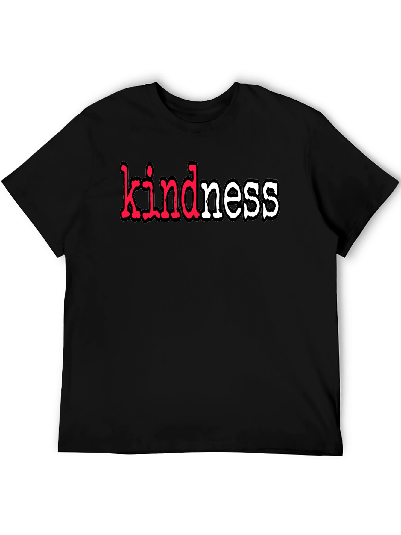 Black Kindness T-Shirt - Black Graphic Tee view 5