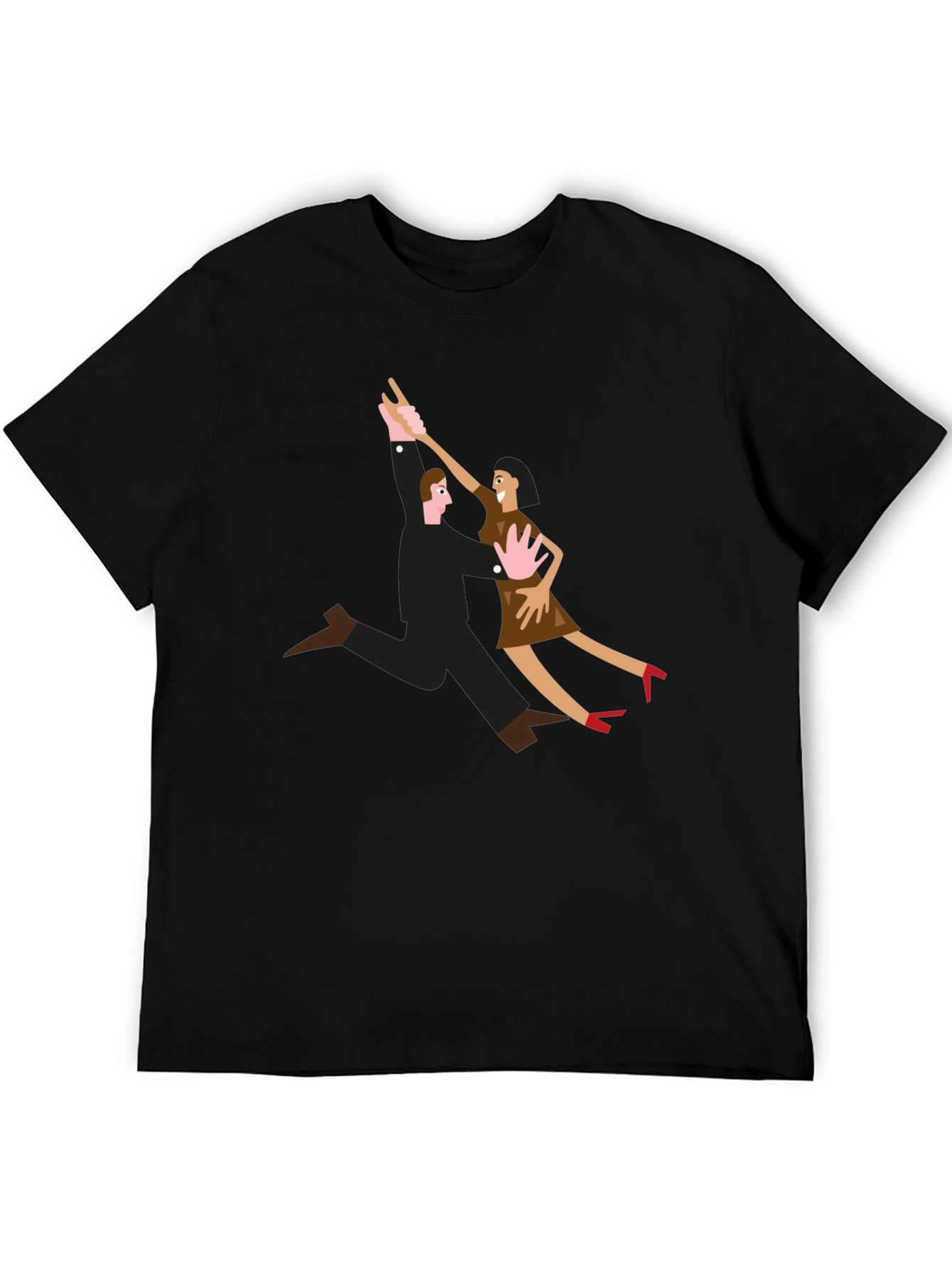 Black Dancing Couple Graphic T-Shirt view 5