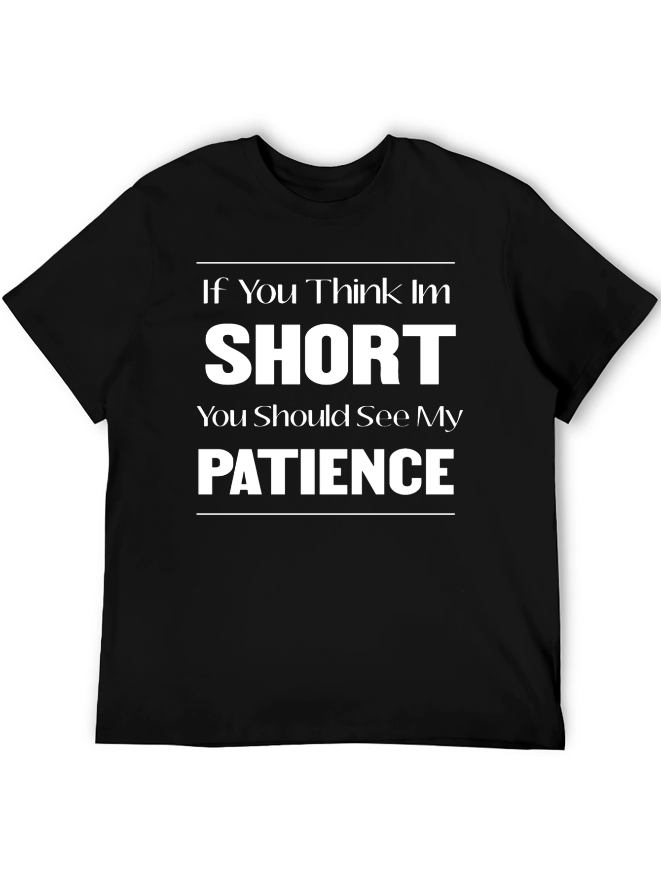 Black Short Patience Graphic T-Shirt view 5