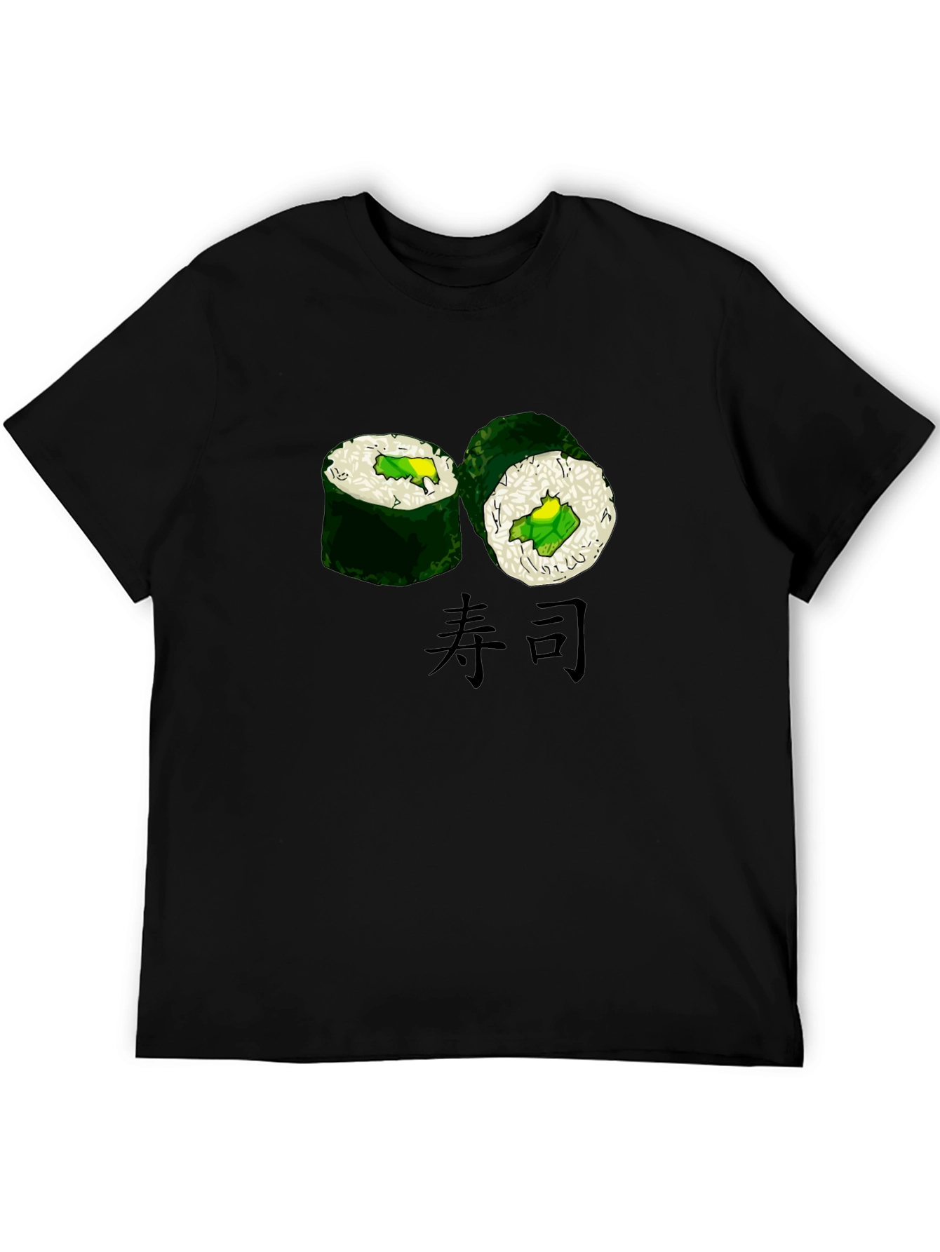 Black Sushi Graphic Black T-Shirt view 5