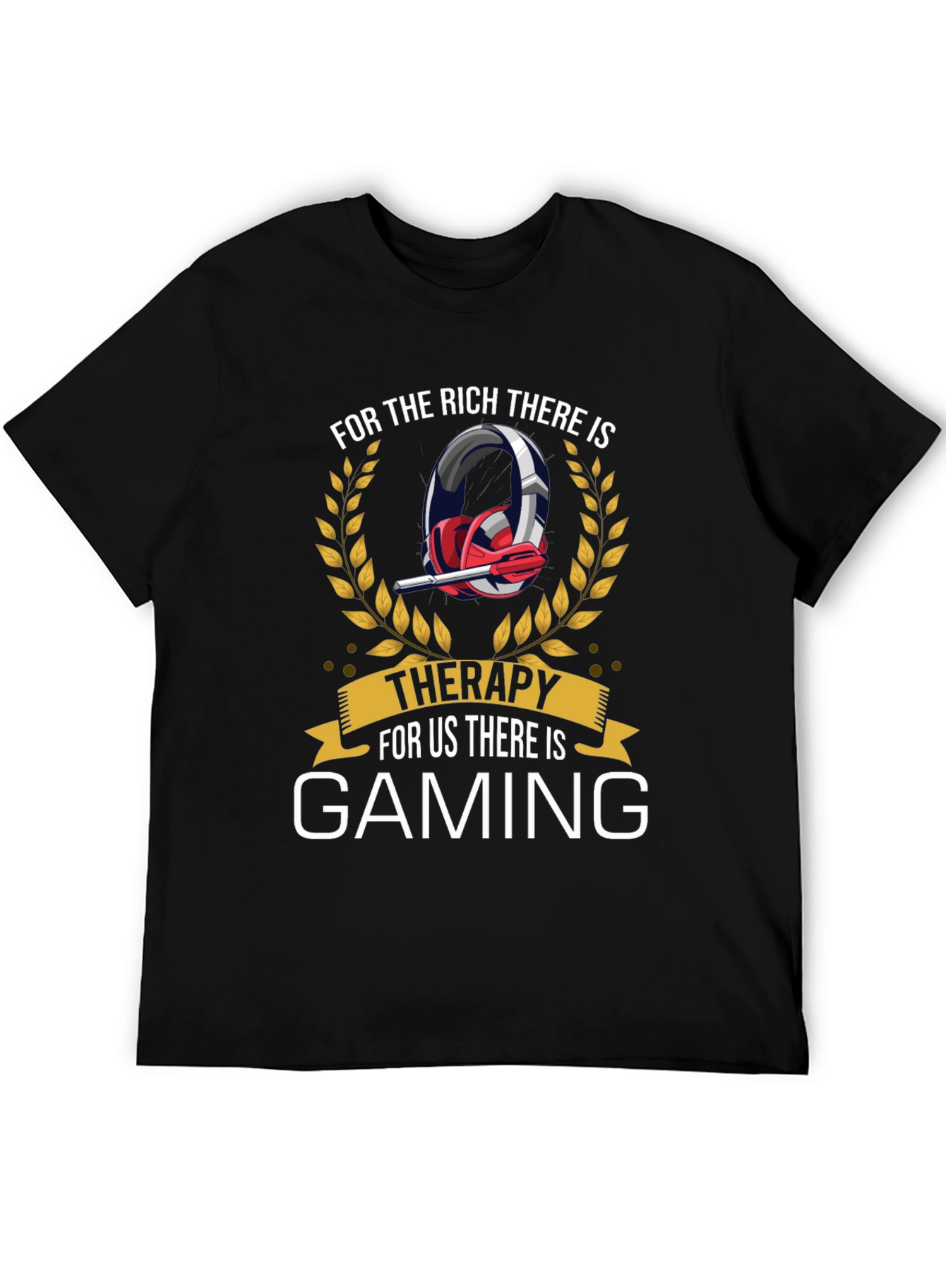 Black Gaming Therapy T-Shirt | Gamer Gift Idea view 5