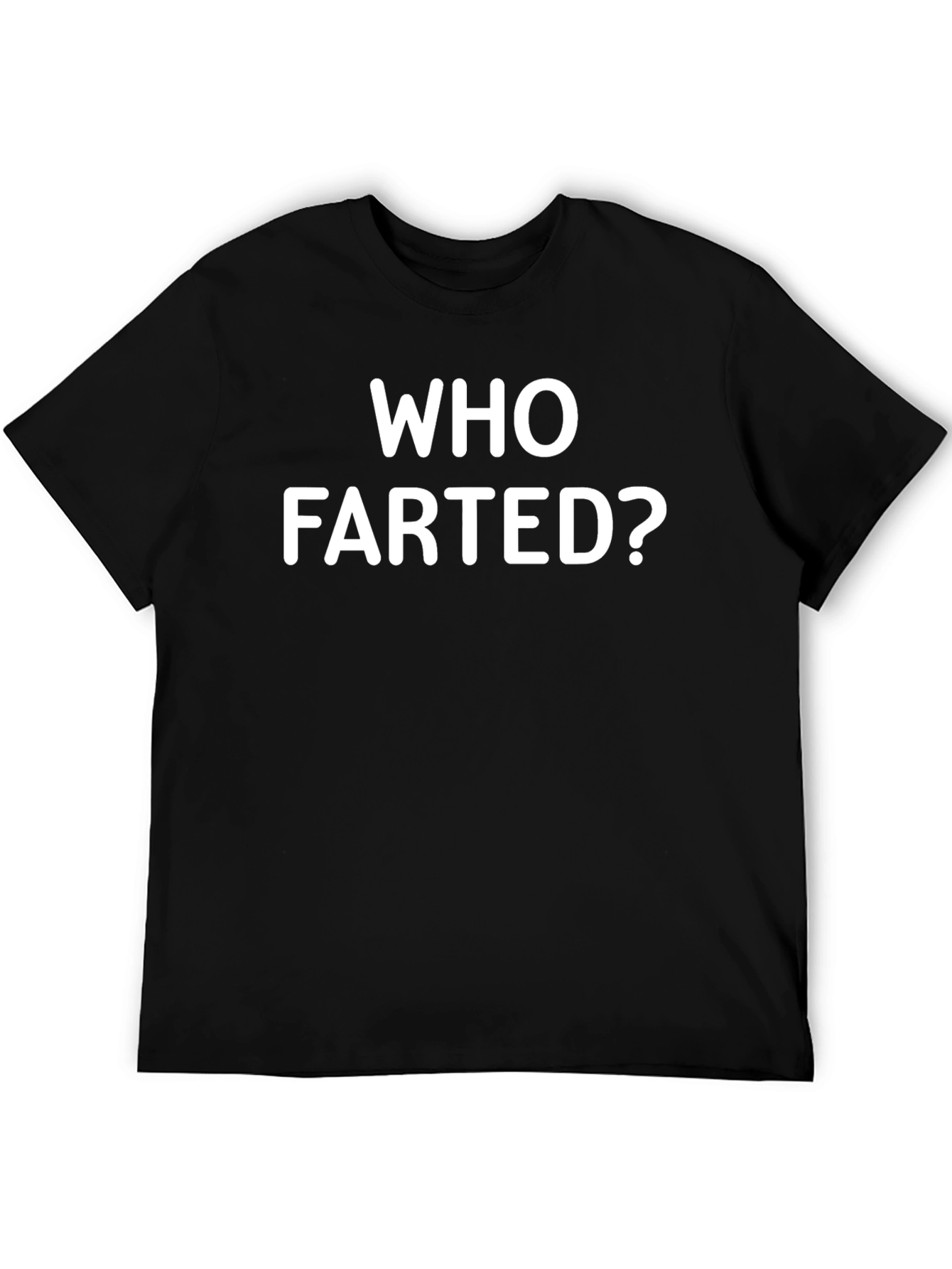 Black Who Farted? Graphic T-Shirt - Funny Casual Tee view 5