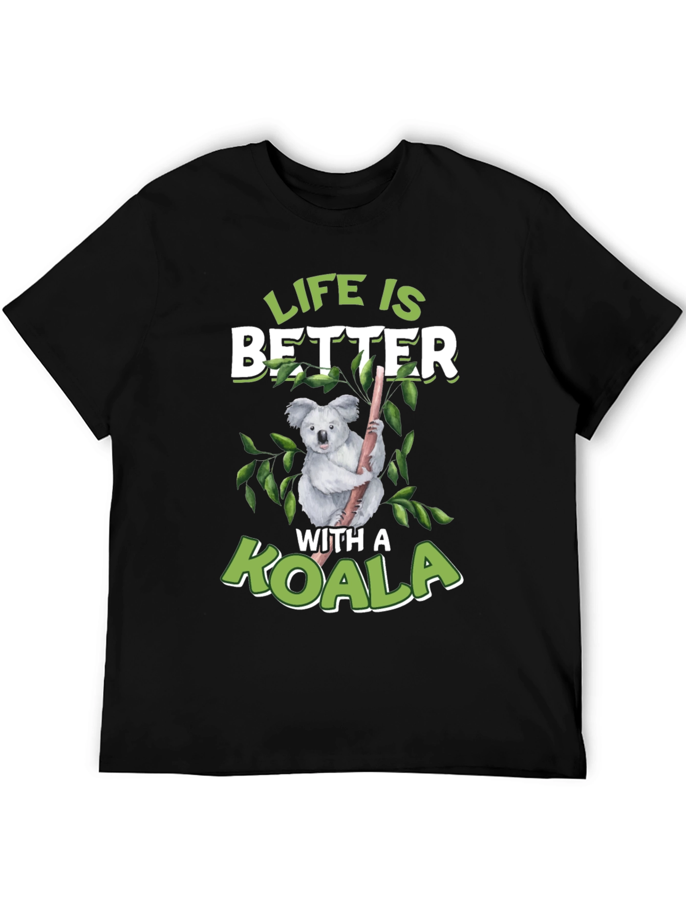 Black Life is Better With a Koala Graphic T-Shirt view 5