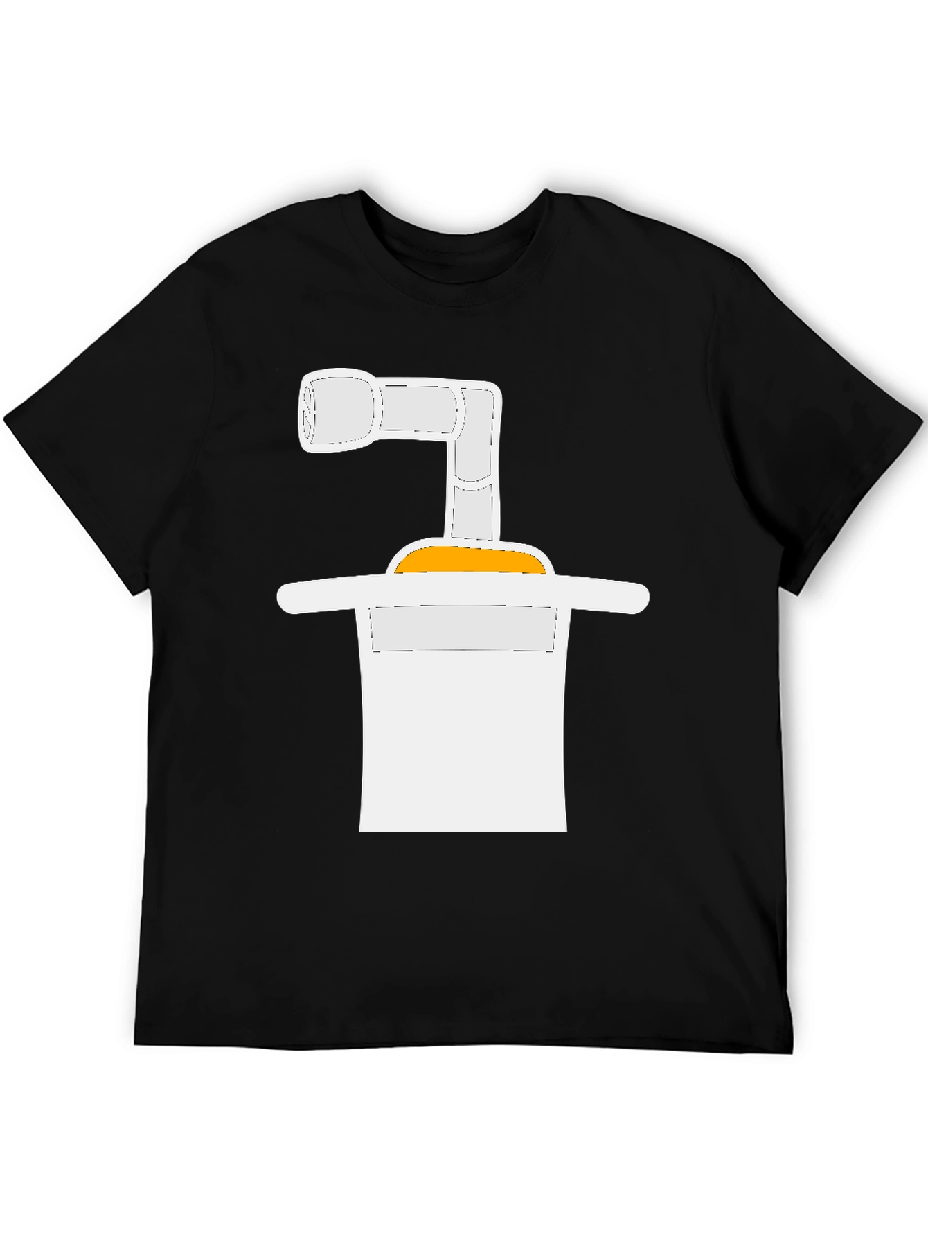 Black Abstract Graphic Tee - Black Cotton Blend Casual T-Shirt view 5