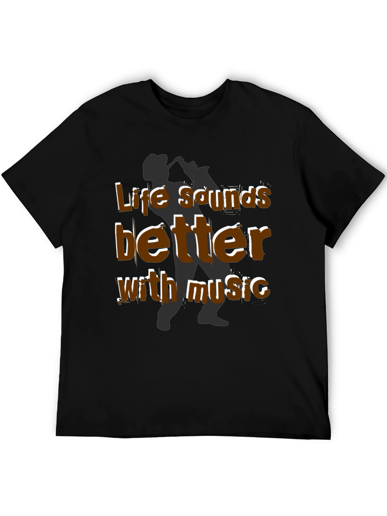 Black Life Sounds Better With Music T-Shirt view 5