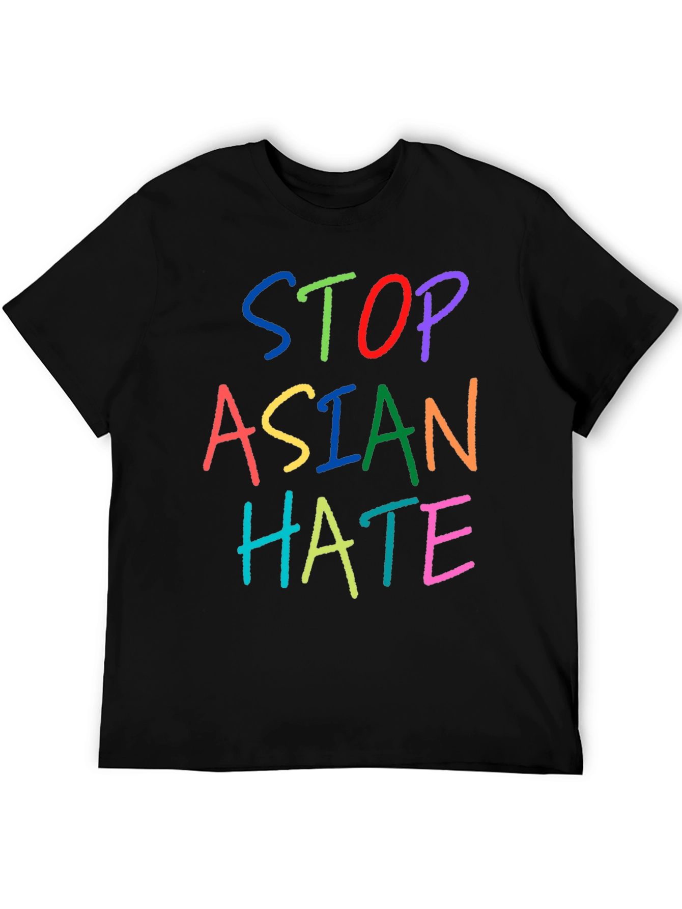 Black Stop Asian Hate Black T-Shirt view 5