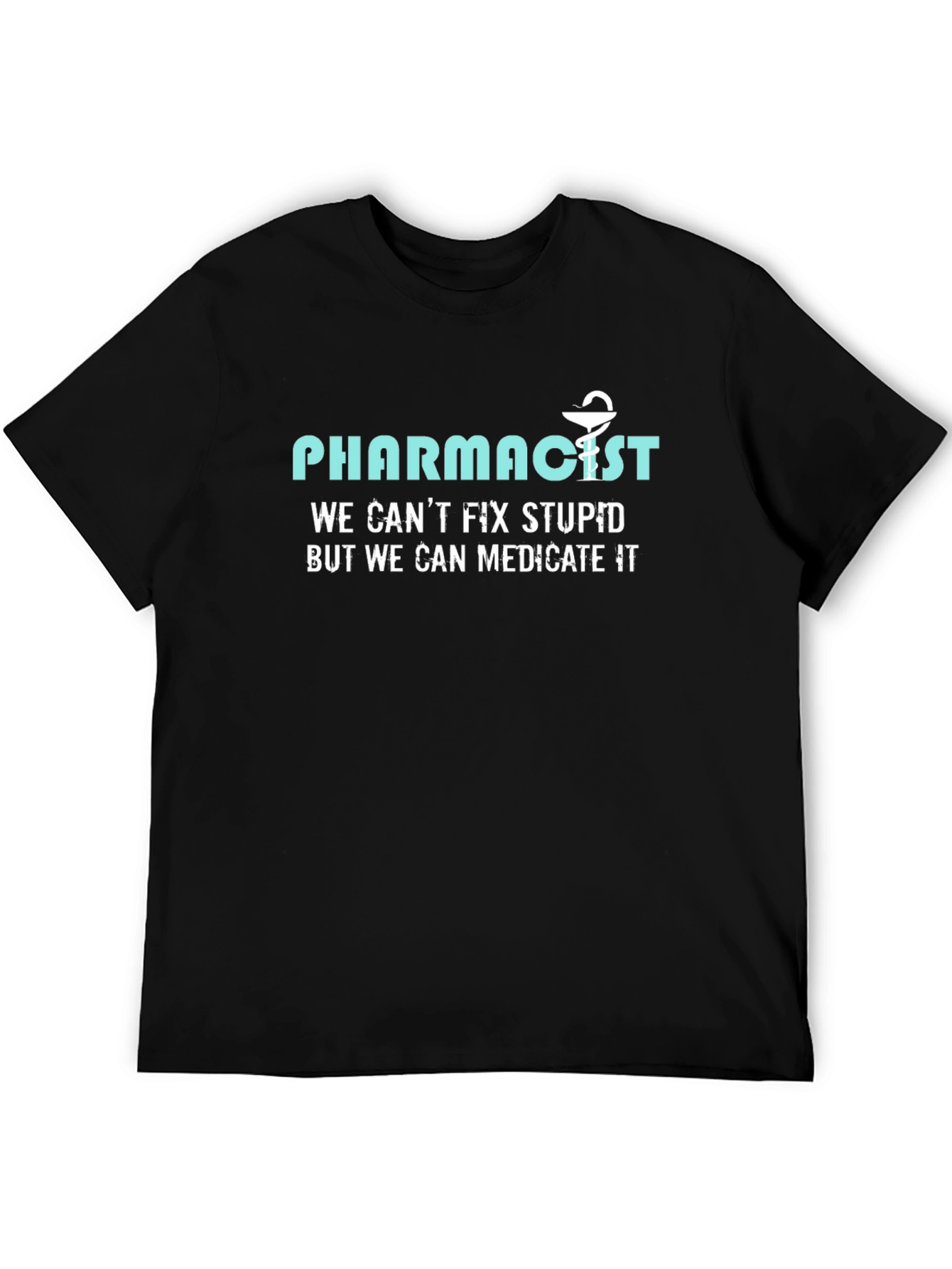 Black Pharmacist Humor Tee - Medicate It T-Shirt view 5