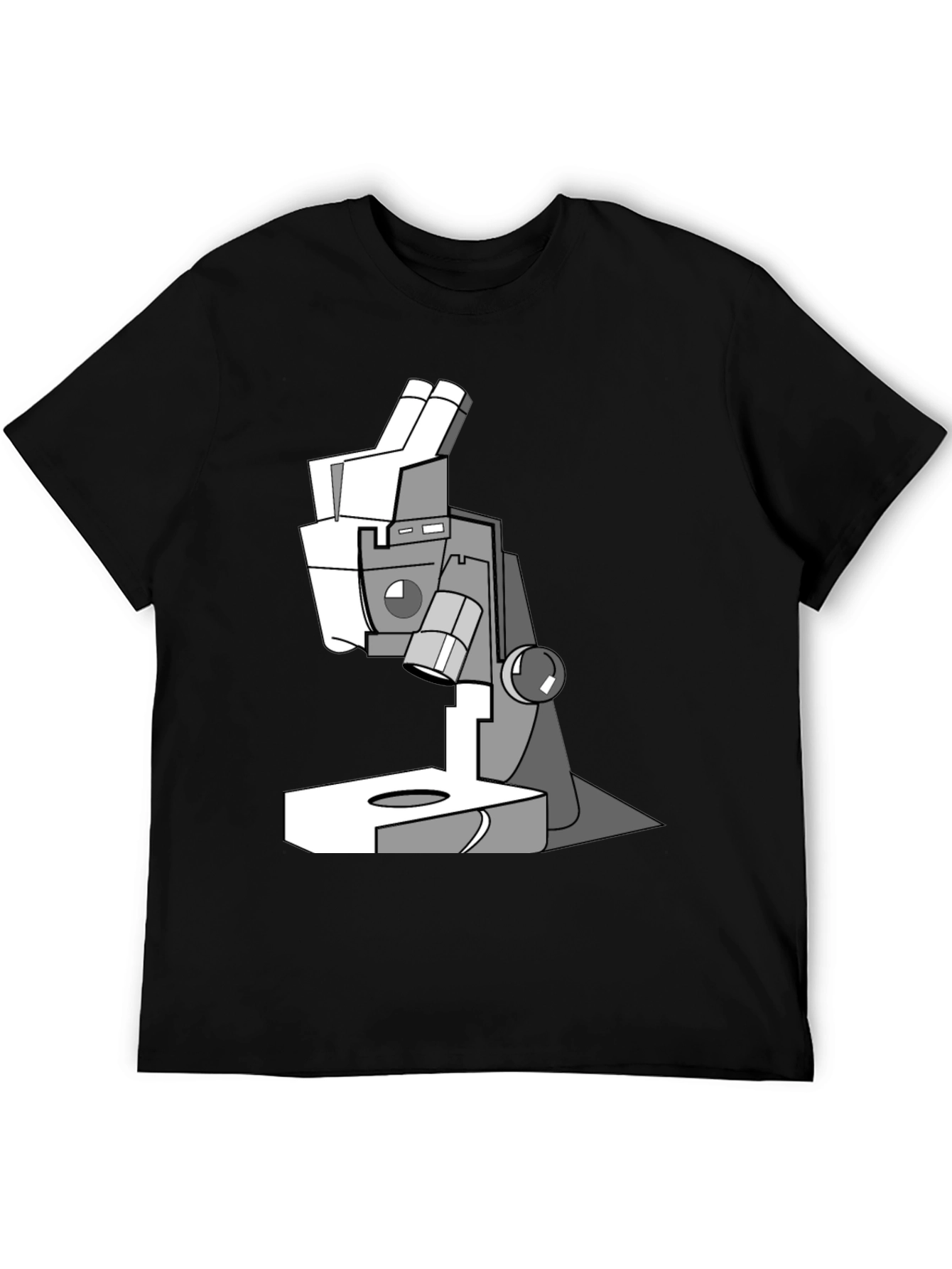 Black Science Microscope Graphic T-Shirt - Black view 5