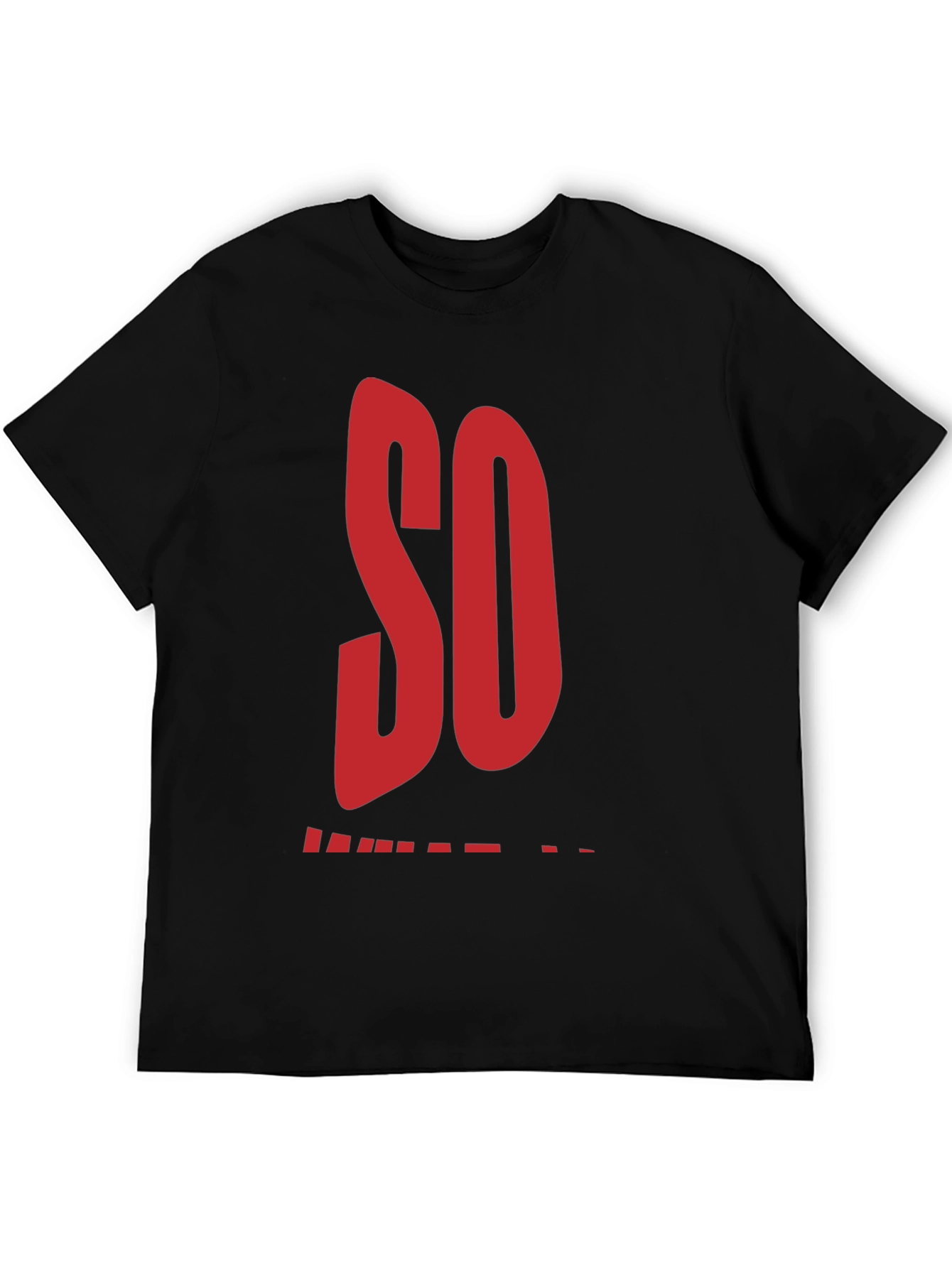 Black Statement T-Shirt: "So Close" Black Tee view 5