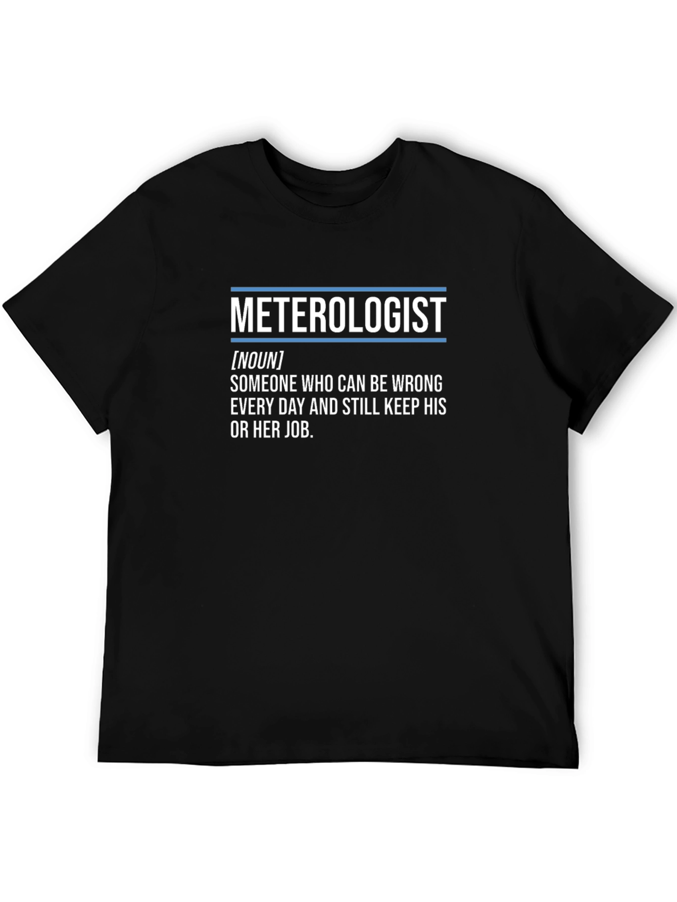 Black Funny Meteorologist Definition T-Shirt view 5