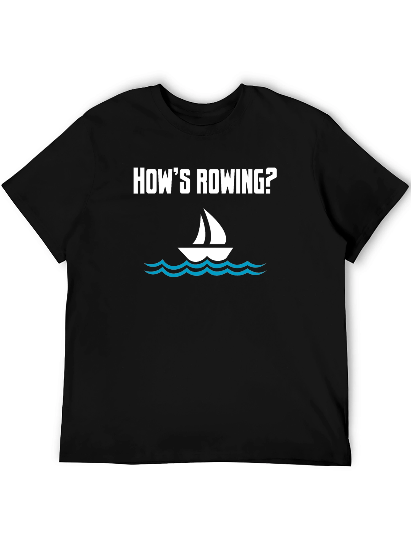 Black How's Rowing? Graphic Tee view 5