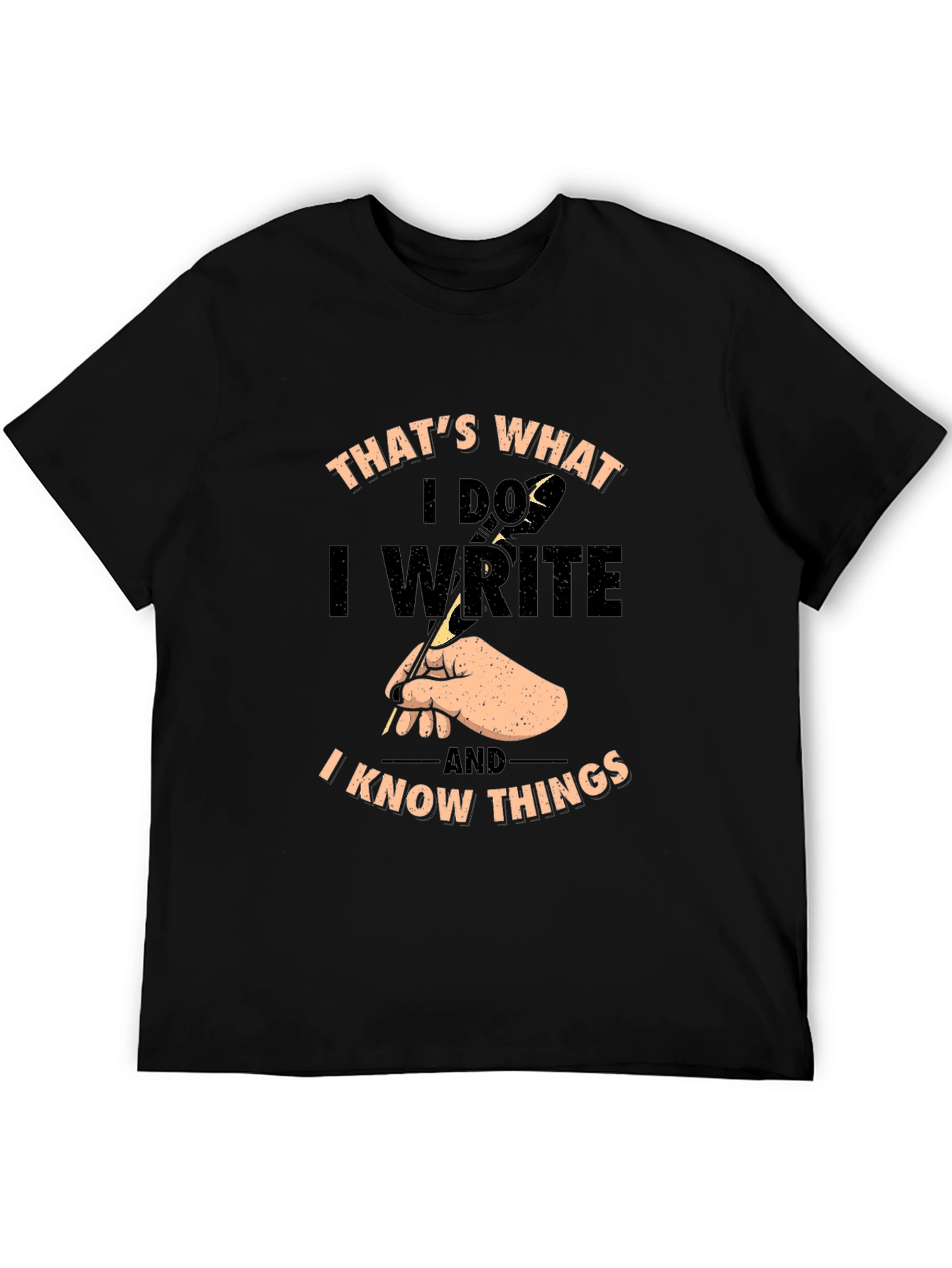 Black I Write & Know Things Graphic Tee view 5