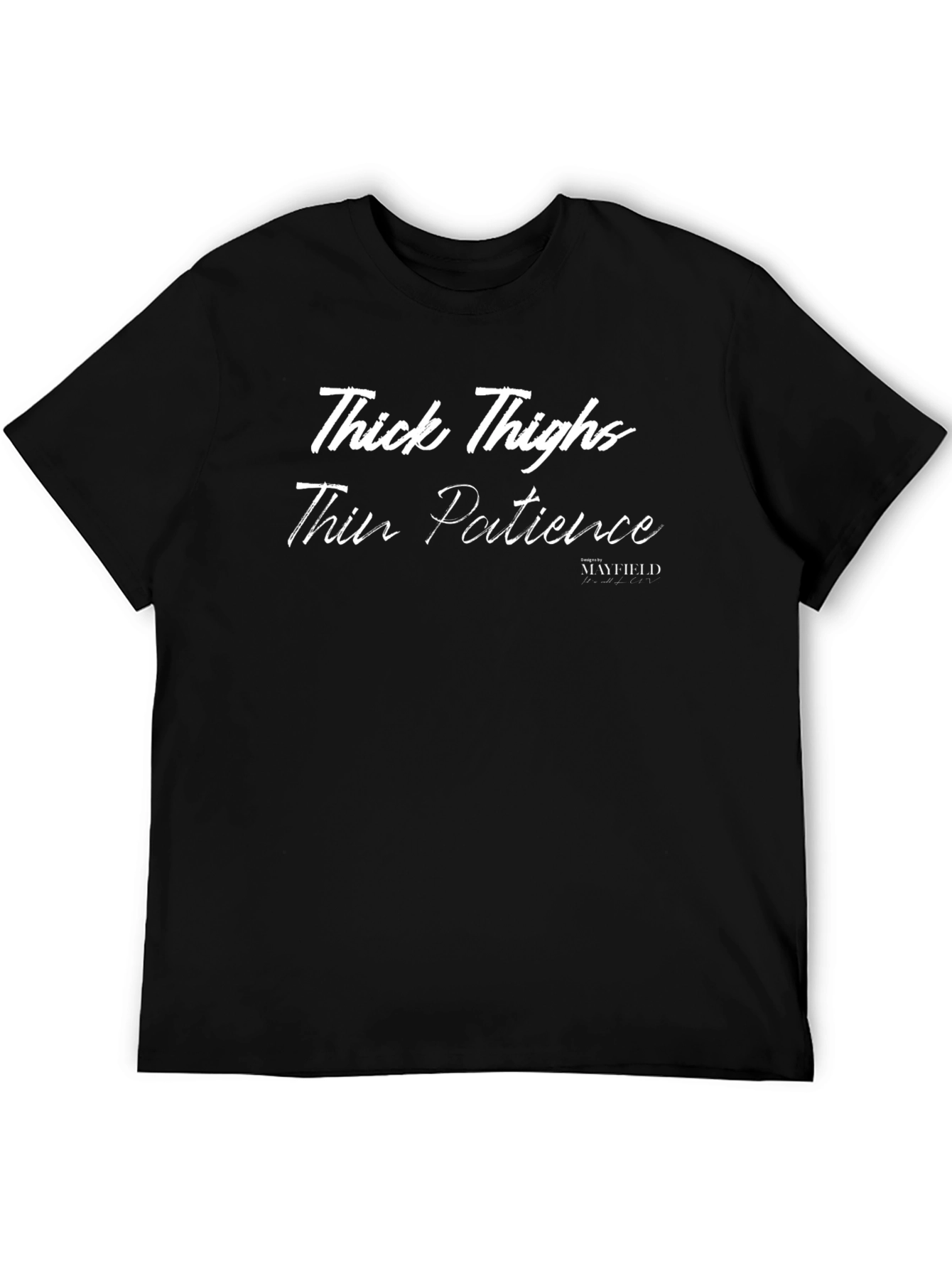 Black Thick Thighs Thin Patience Graphic Tee - Mens view 5