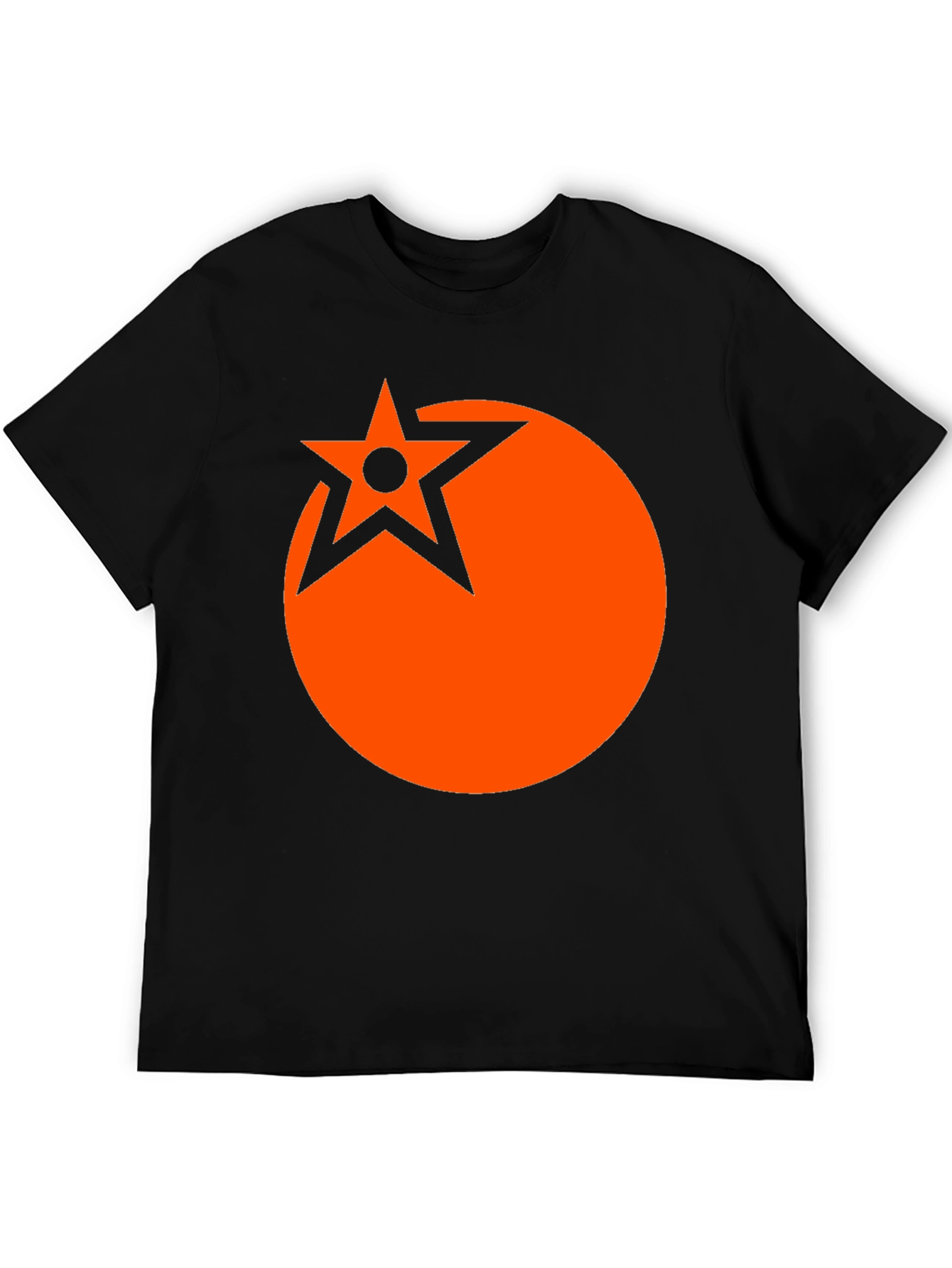 Black Star Circle Graphic Tee - Bold Statement Shirt view 5