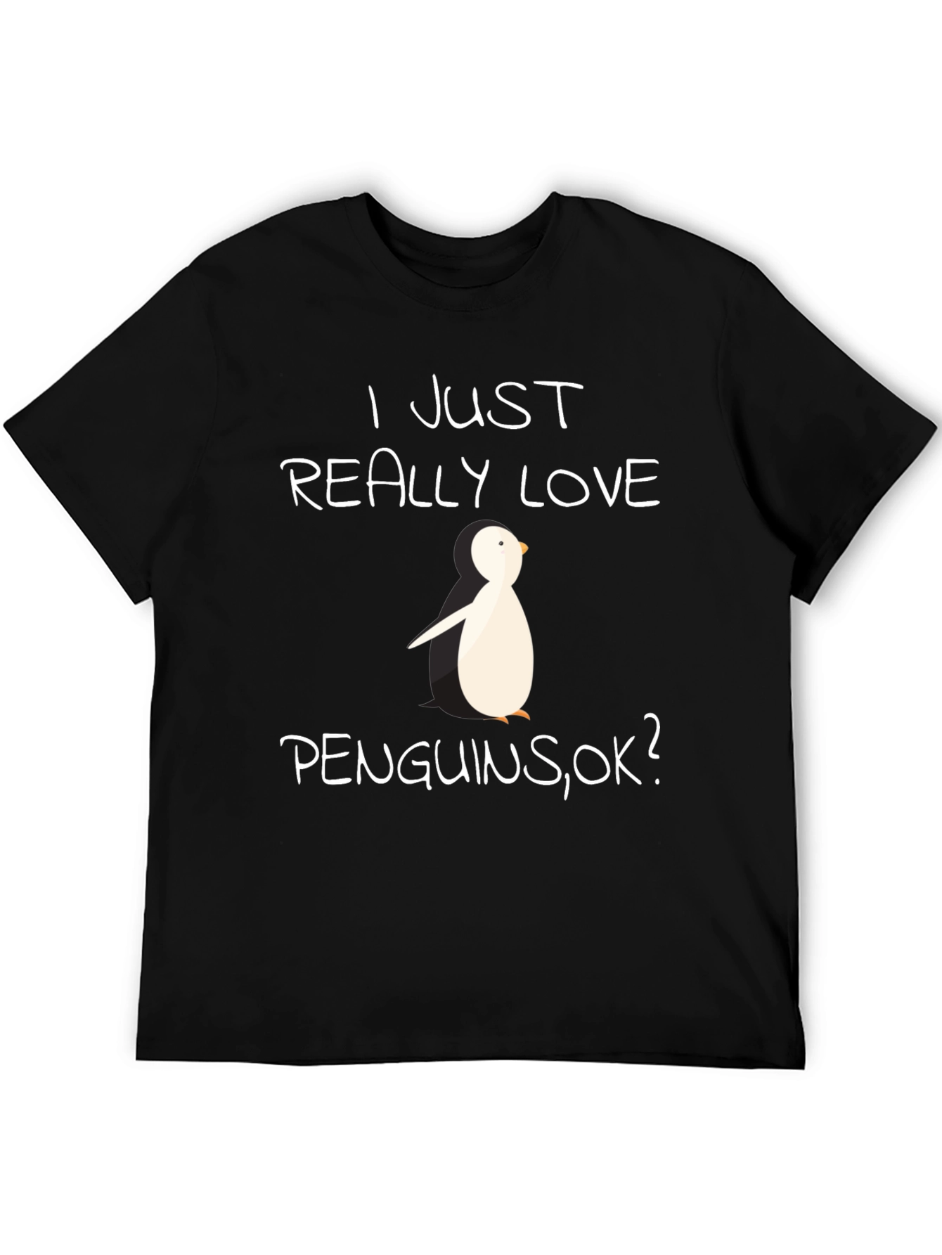 Black Penguin Lover T-Shirt - I Just Really Love Penguins view 5